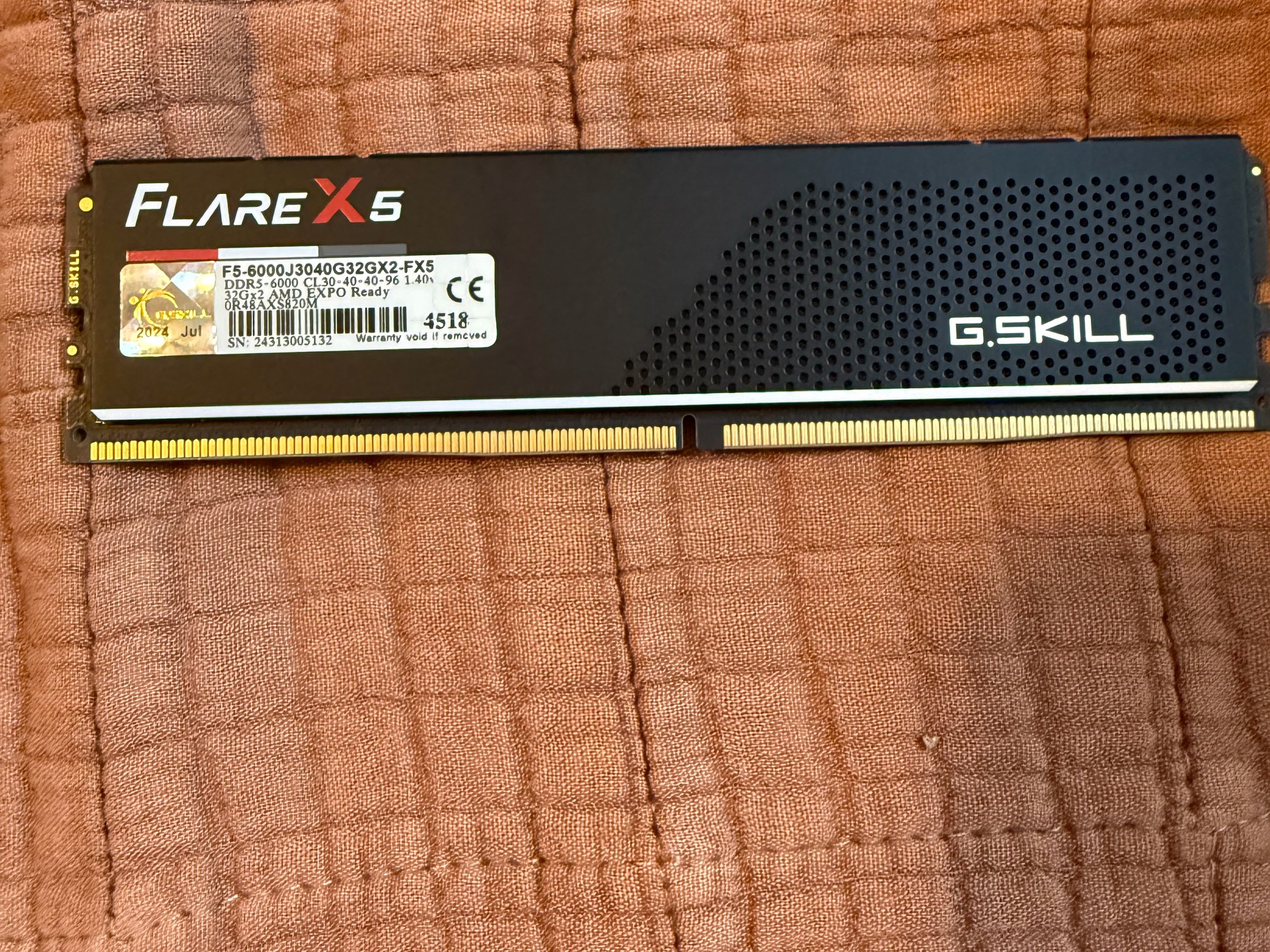G.SKILL Flare X5 Series DDR5 RAM (AMD EXPO) 32GB (1x32GB) 6000MT/s CL30-40-40-96