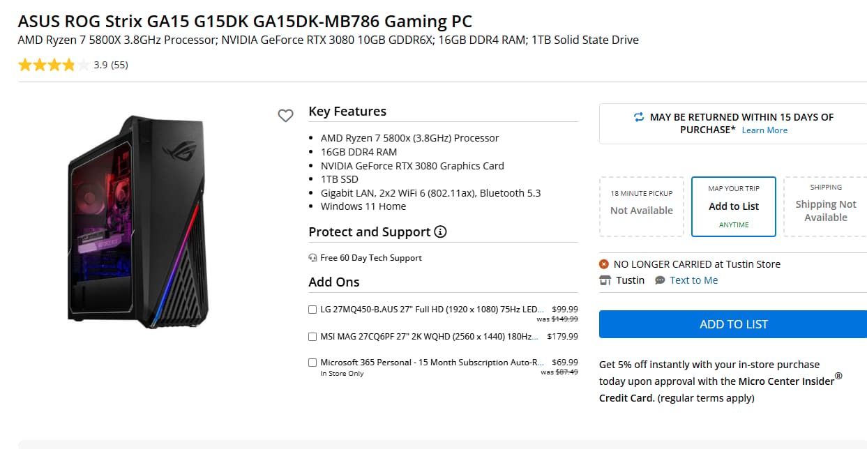 RTX 3080 ASUS TUF Gaming NVIDIA GeForce 10gb