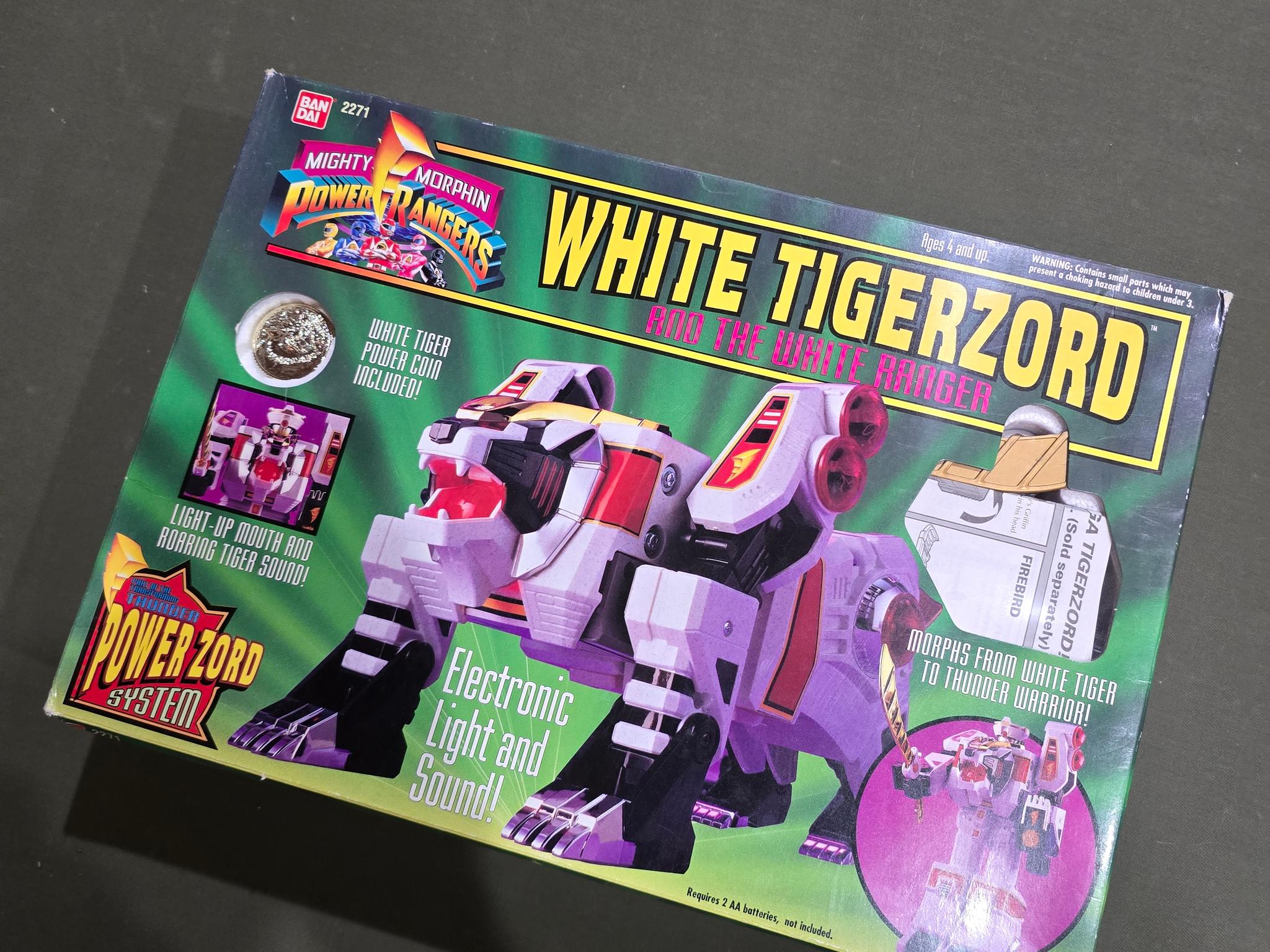Vintage Mighty Morphin Power Rangers Legacy White Tigerzord Megazord MMPR w/ White Ranger 1994