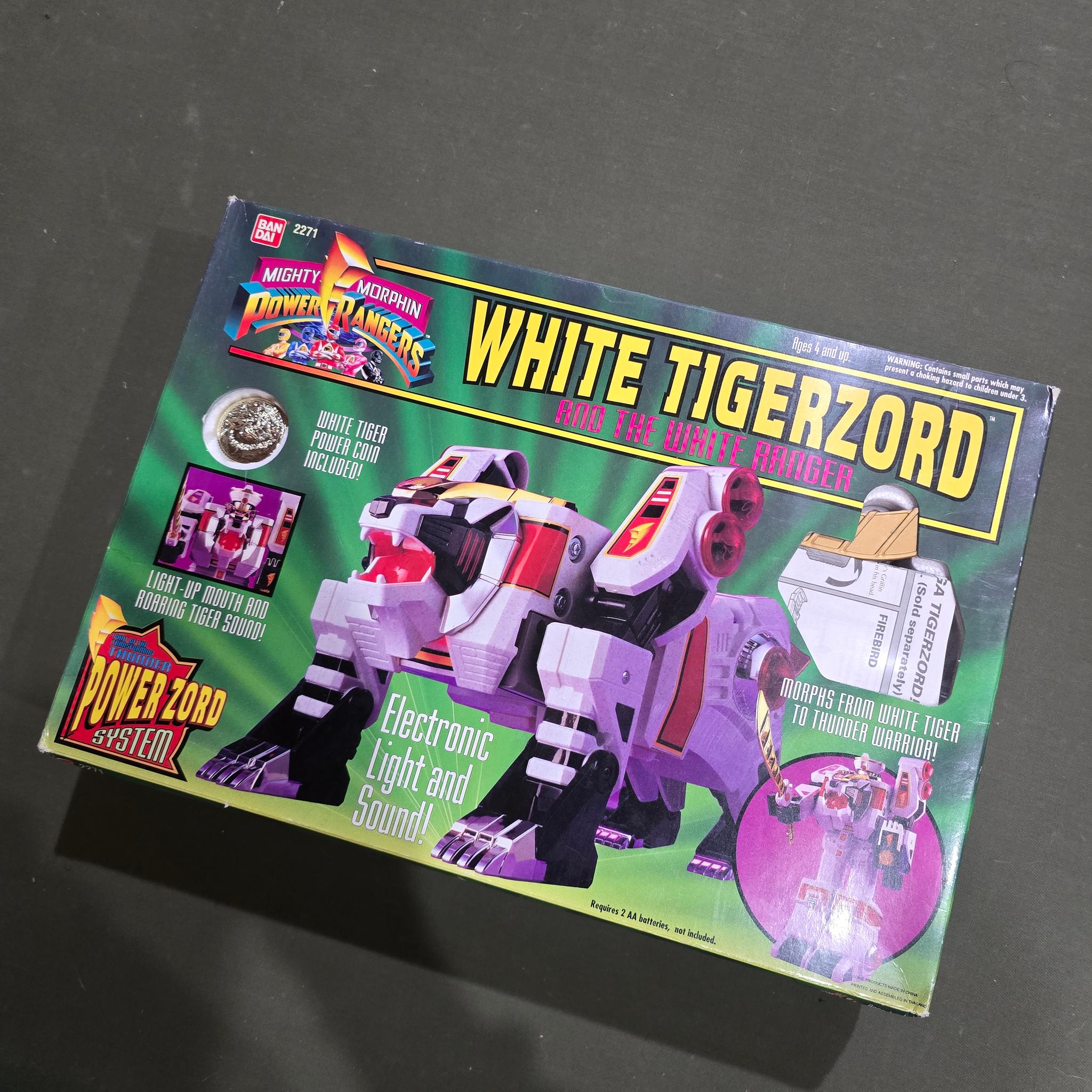 Vintage Mighty Morphin Power Rangers Legacy White Tigerzord Megazord MMPR w/ White Ranger 1994