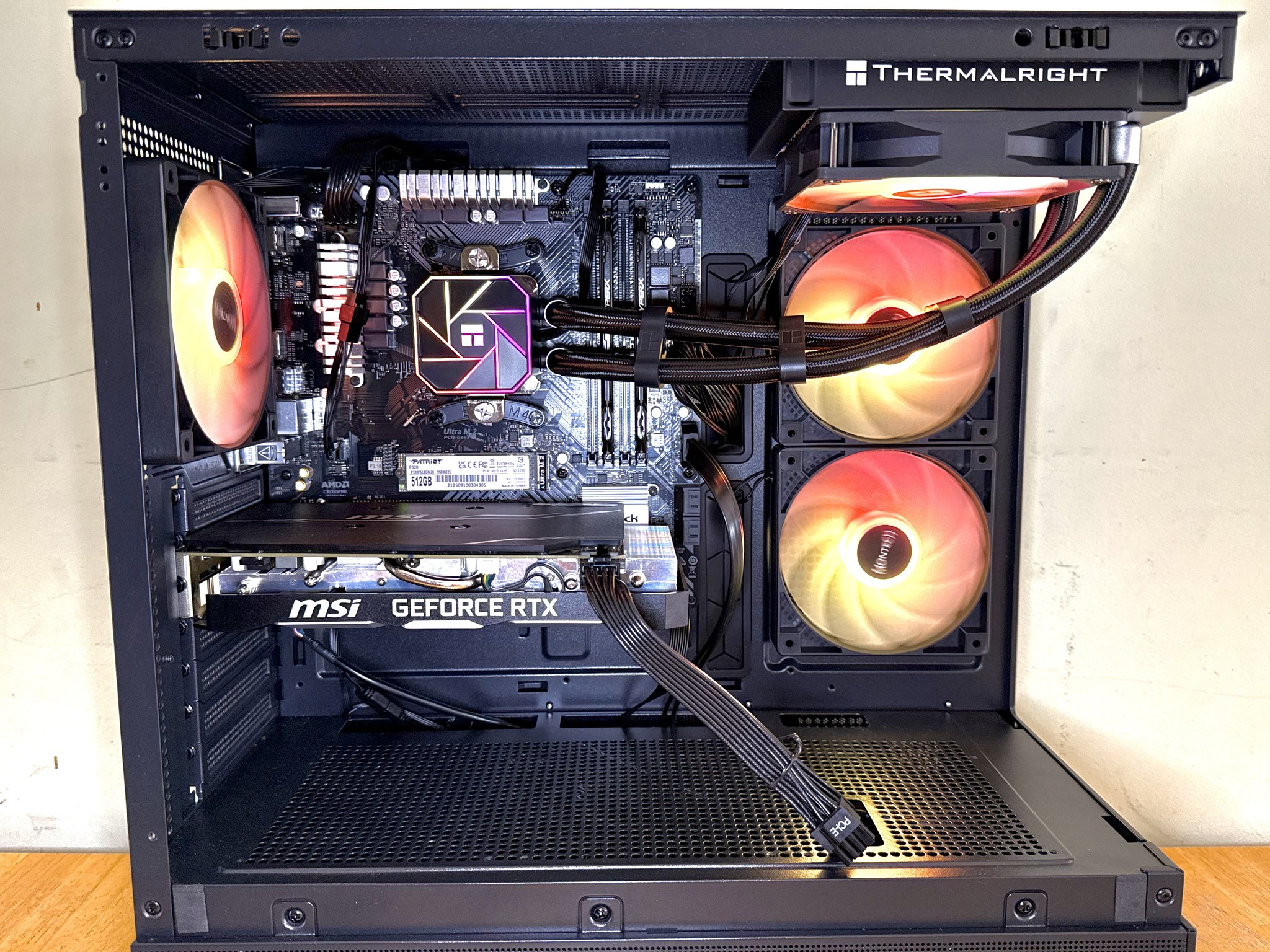 Gaming Desktop PC, RTX 2060, Ryzen 2600, 512GB NVMe SSD, Black RGB, WiFi, Win 11