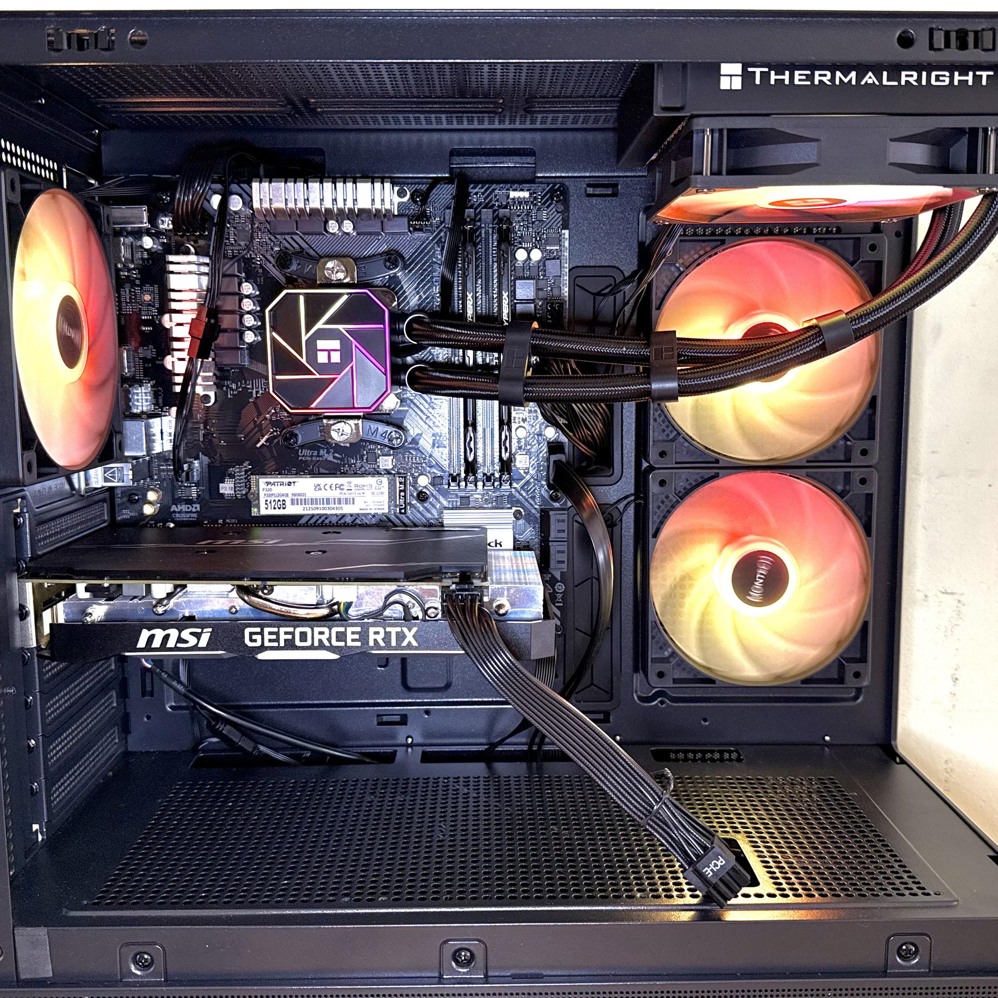 Gaming Desktop PC, RTX 2060, Ryzen 2600, 512GB NVMe SSD, Black RGB, WiFi, Win 11
