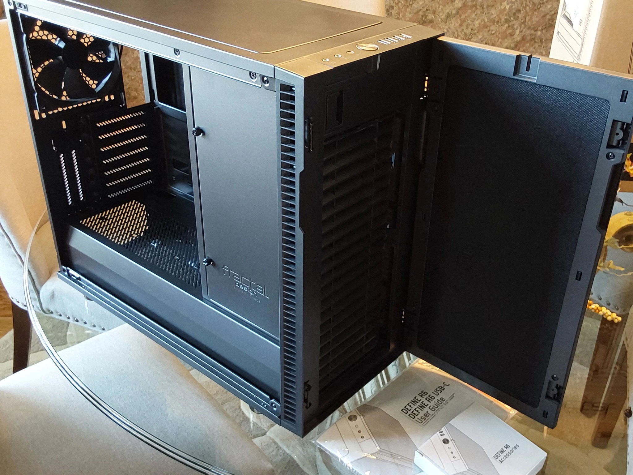 Fractal Design Define R6 - Mid Tower Computer Case - Gunmetal Grey, Tempered Glass