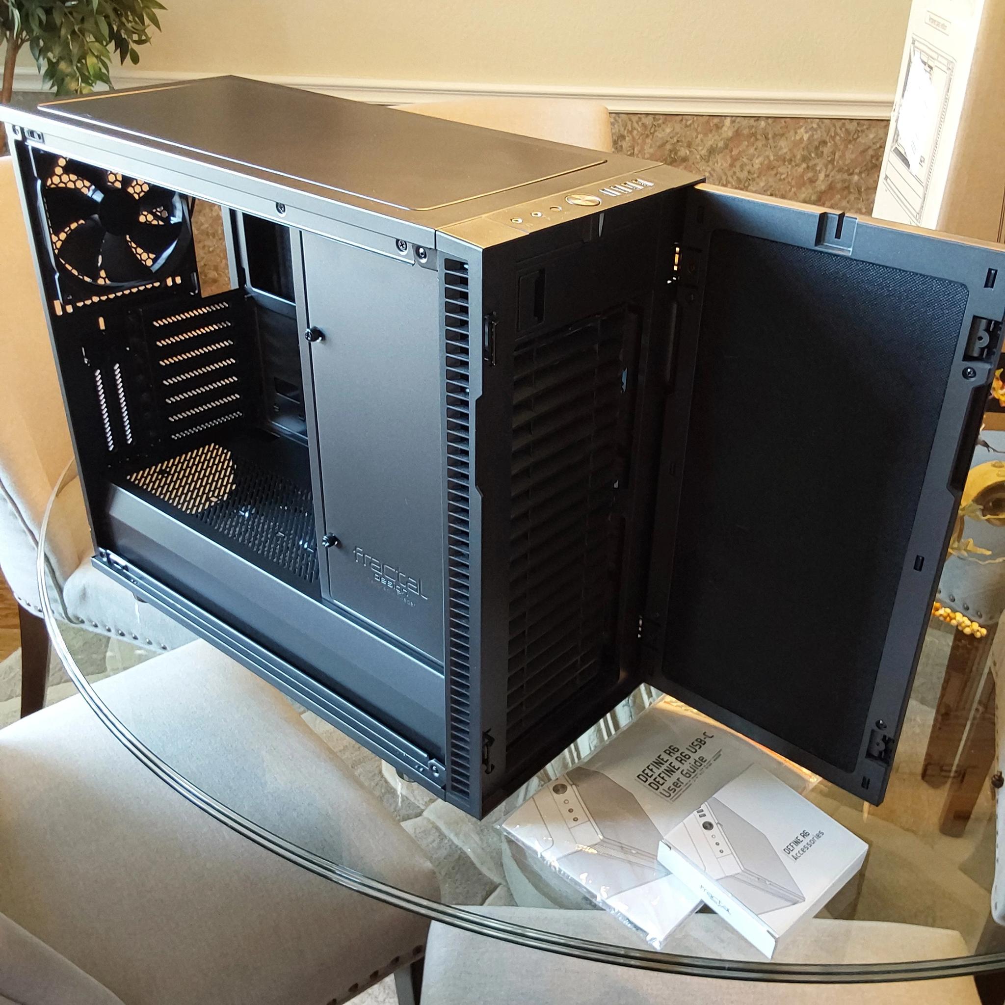Fractal Design Define R6 - Mid Tower Computer Case - Gunmetal Grey, Tempered Glass