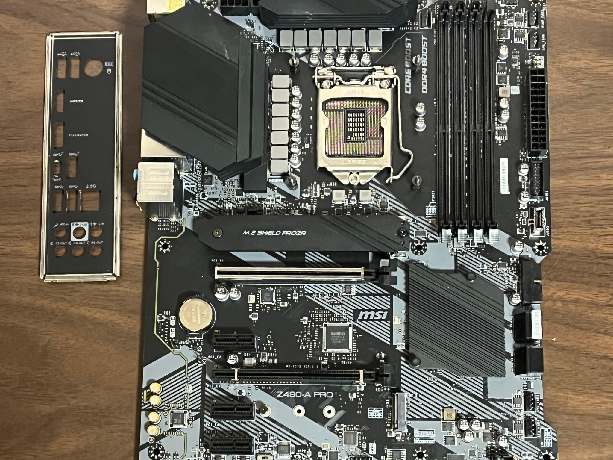 MSI Z490-A Pro Motherboard | Latest BIOS | I/O Shield Included