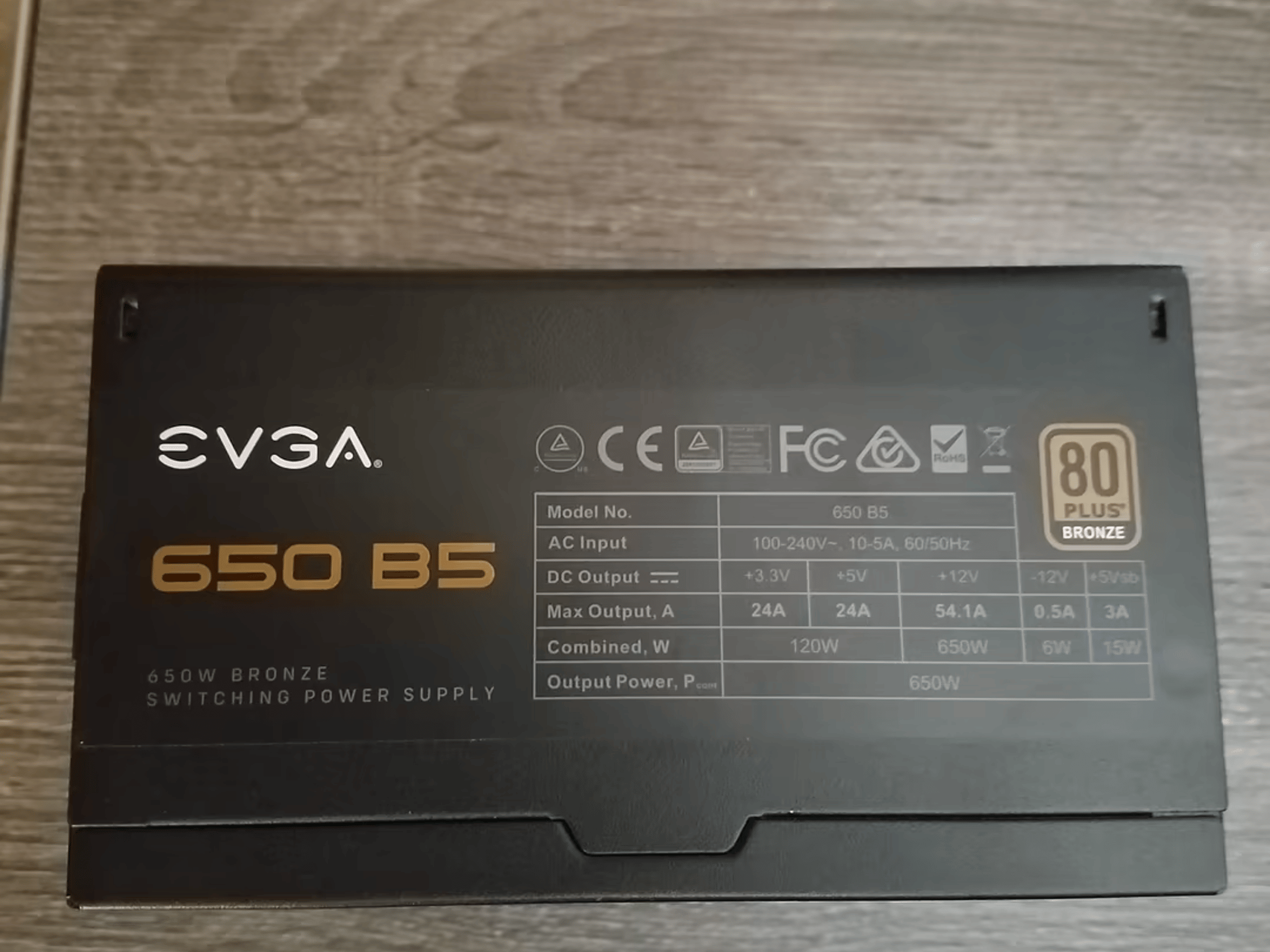 EVGA B5 650 W 80+ Bronze Fully Modular ATX Power Supply