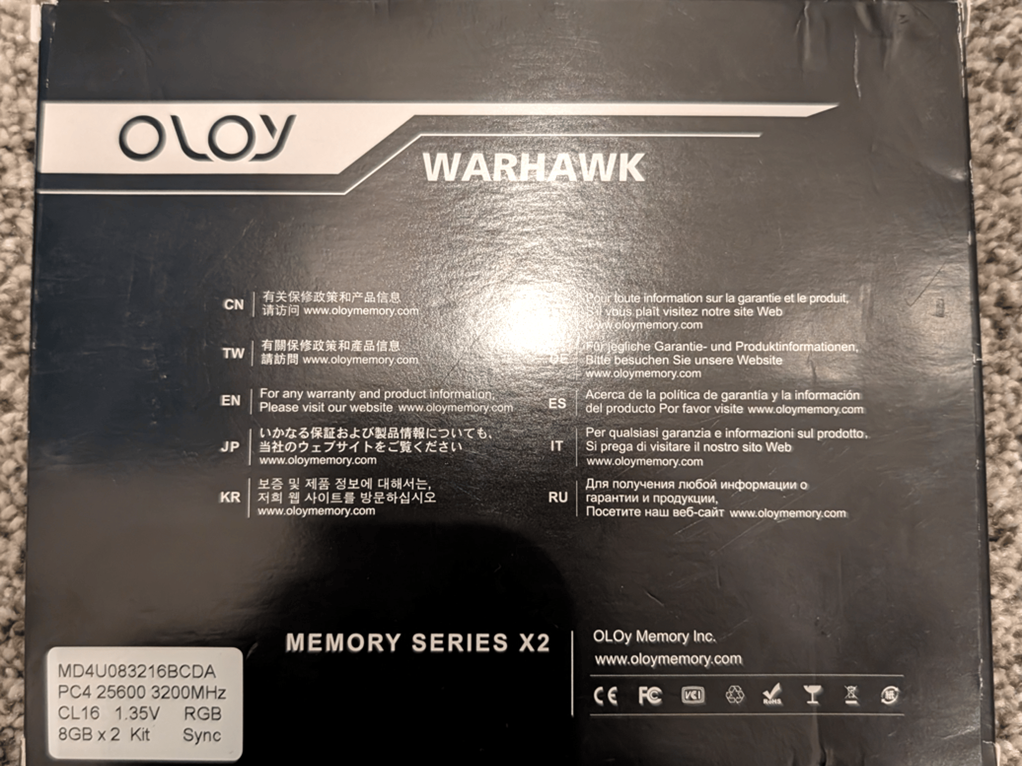 OLOy Warhawk RGB 16GB (2x8GB) DDR4 3200MHz CL16 Desktop RAM Memory Kit Red