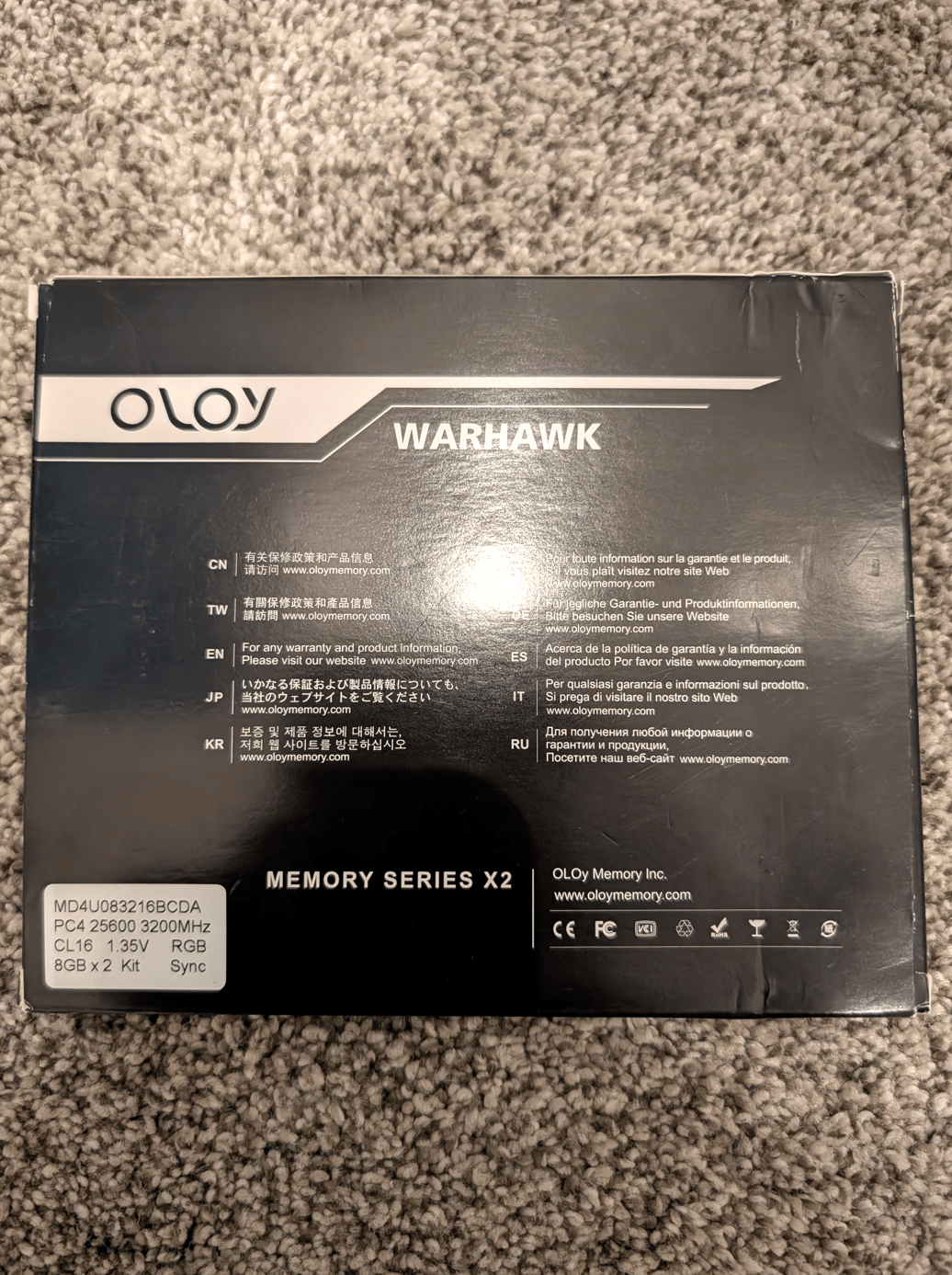 OLOy Warhawk RGB 16GB (2x8GB) DDR4 3200MHz CL16 Desktop RAM Memory Kit Red