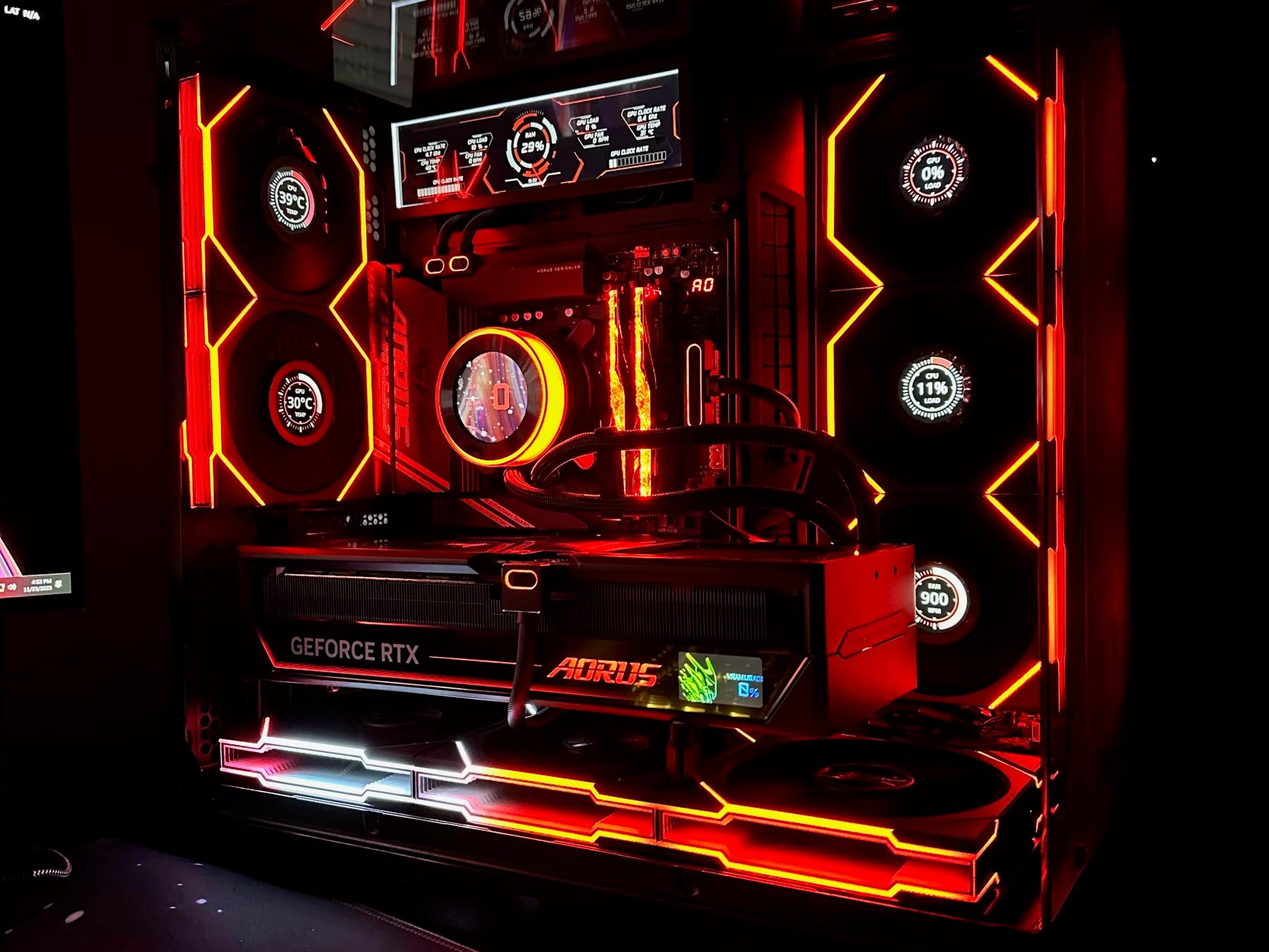 Lian Li O11 Vision RTX 5090 Ryzen 7 9800X3D Gaming PC 32GB DDR5 2TB SSD