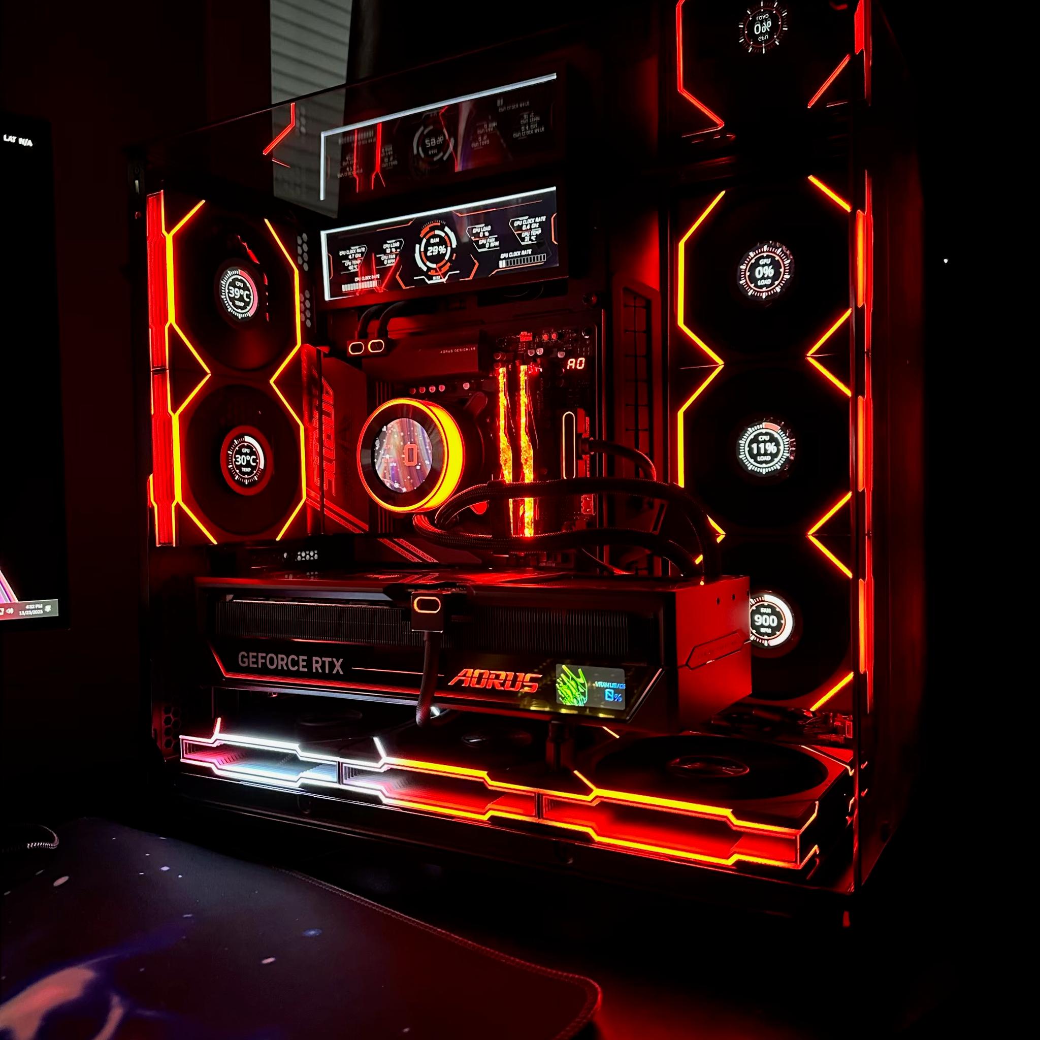 Lian Li O11 Vision RTX 5090 Ryzen 7 9800X3D Gaming PC 32GB DDR5 2TB SSD