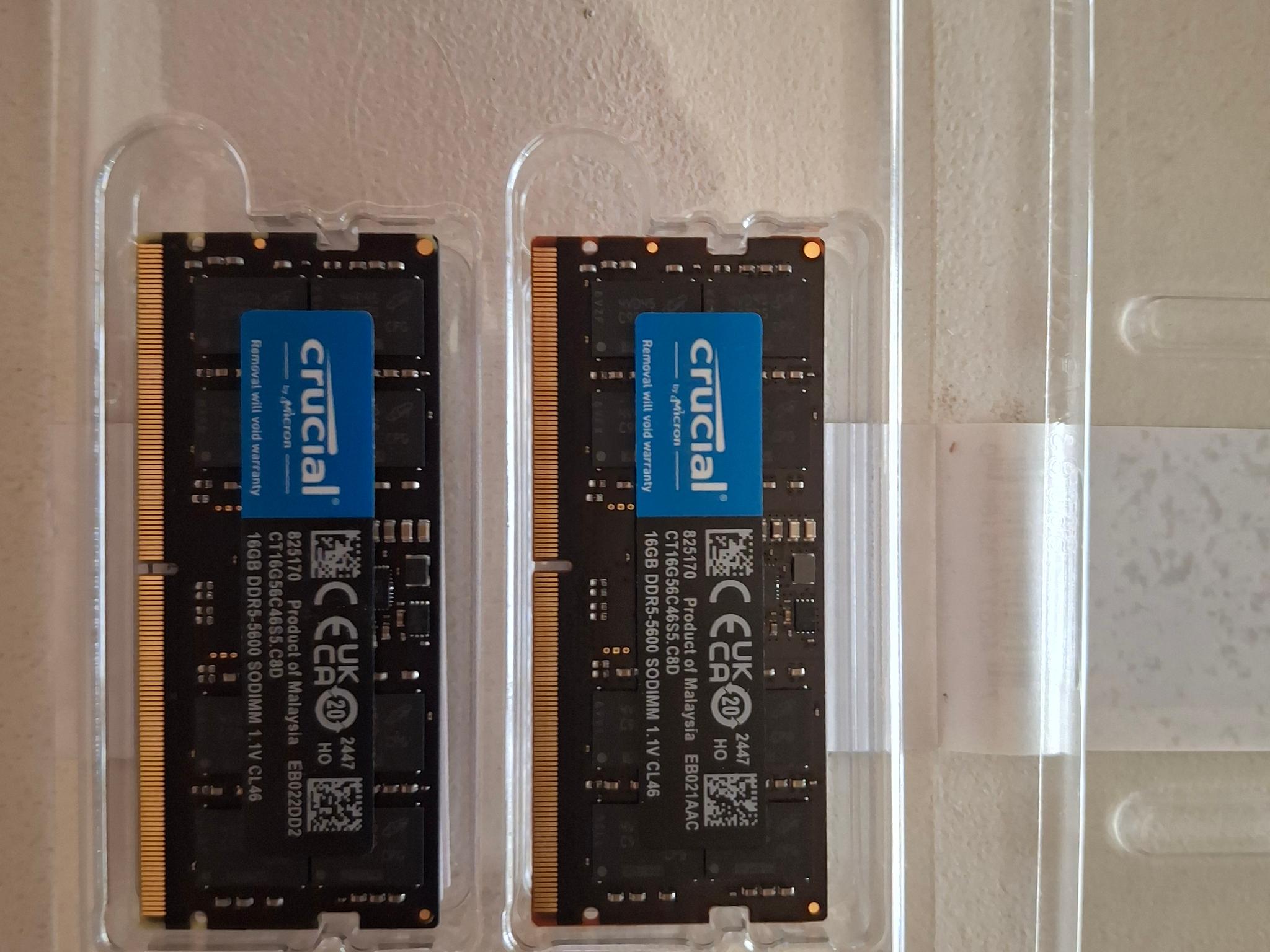 Crucial DDR5 5600 CL46 SODIMM