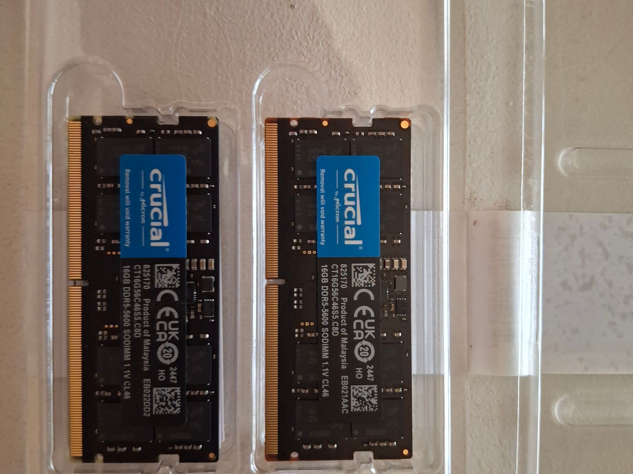 Crucial DDR5 5600 CL46 SODIMM 32GB