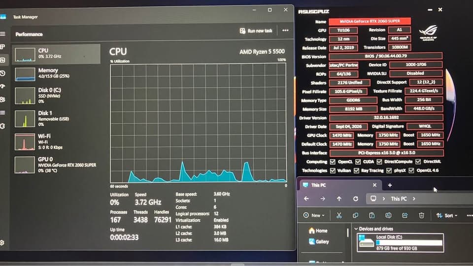 Budget RTX AM4 Gaming PC (1TB NVMe SSD, Ryzen 5 5500, RTX 2060 SUPER, 16GB RAM)