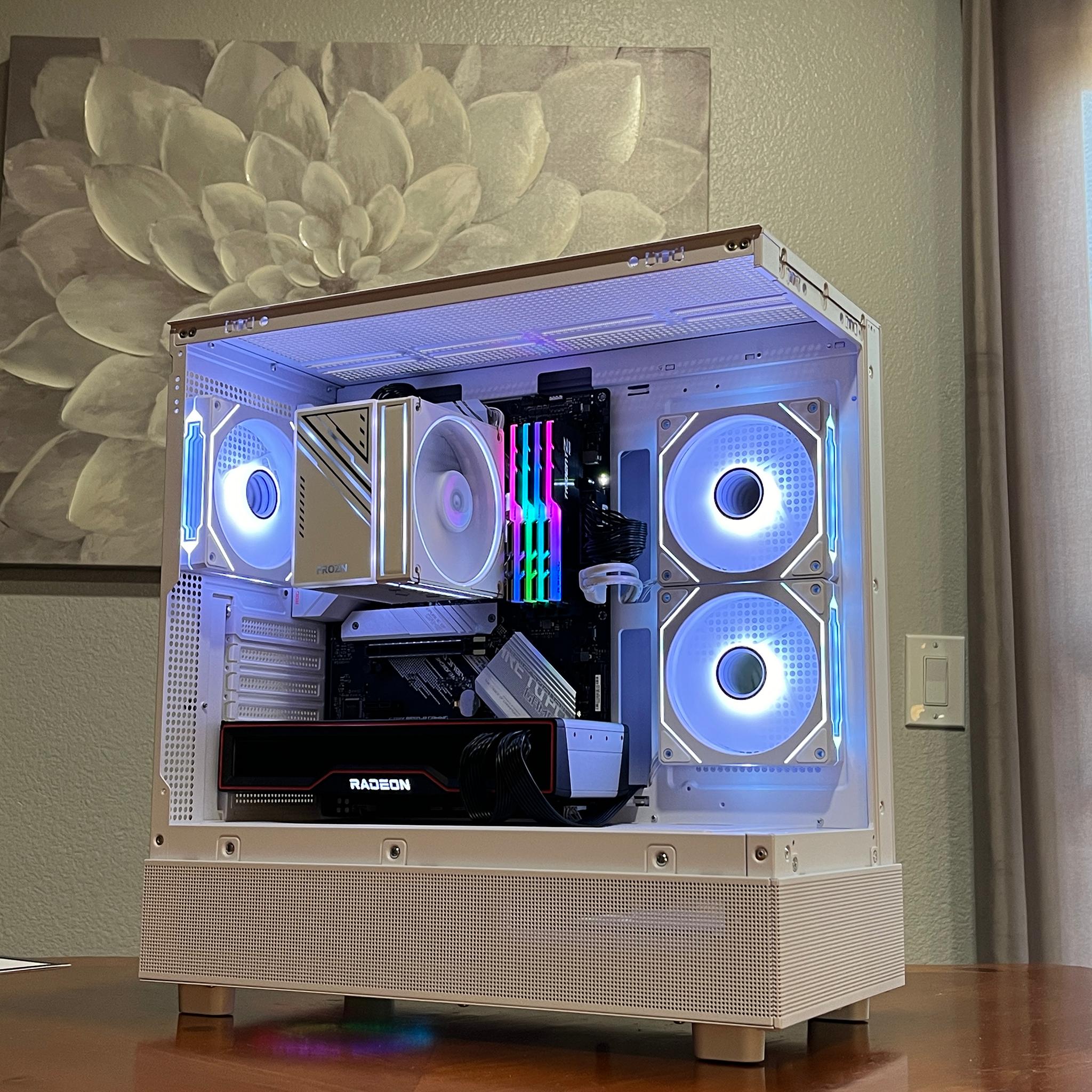 SAPPHIRE RX 6800 XT 16GB, Ryzen 7 5800X, 32GB 3200MHz | White RGB Gaming Computer/PC