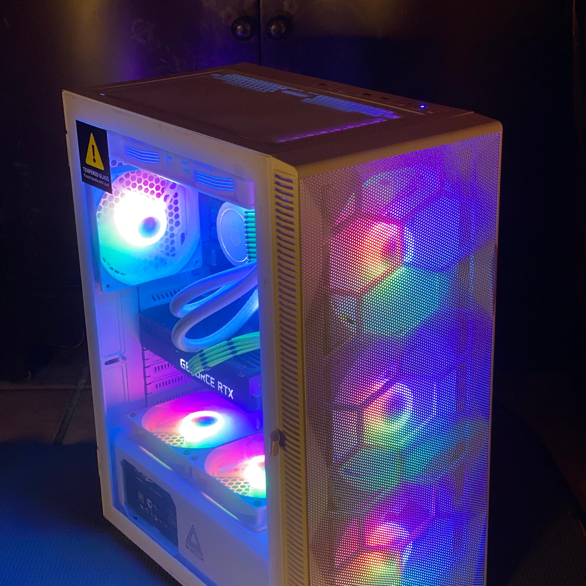(Liquid Cooled) Ryzen 7-RTX 3060ti-1TB NVMe SSD-2TB HDD-16GB