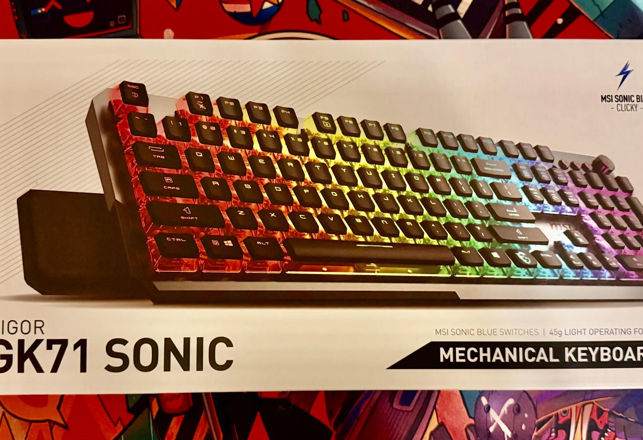 (BNIB) MSI Vigor GK71 Sonic Blue US Mechanical RGB Gaming Keyboard