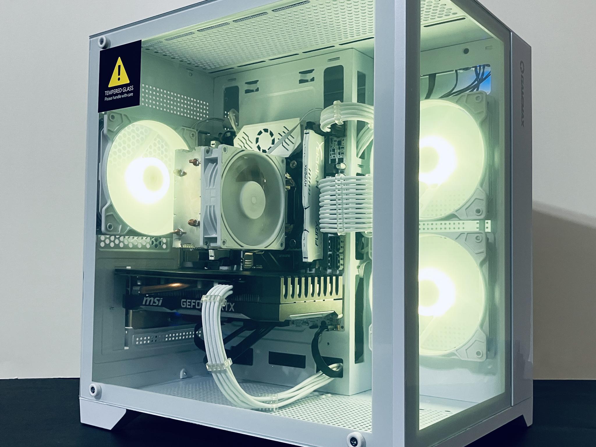 ❄️White Gaming PC wRGB - Intel Xeon 6-cores ● 16GB RAM ● 512GB SSD ● RTX 2060 ● Great Value 1080p