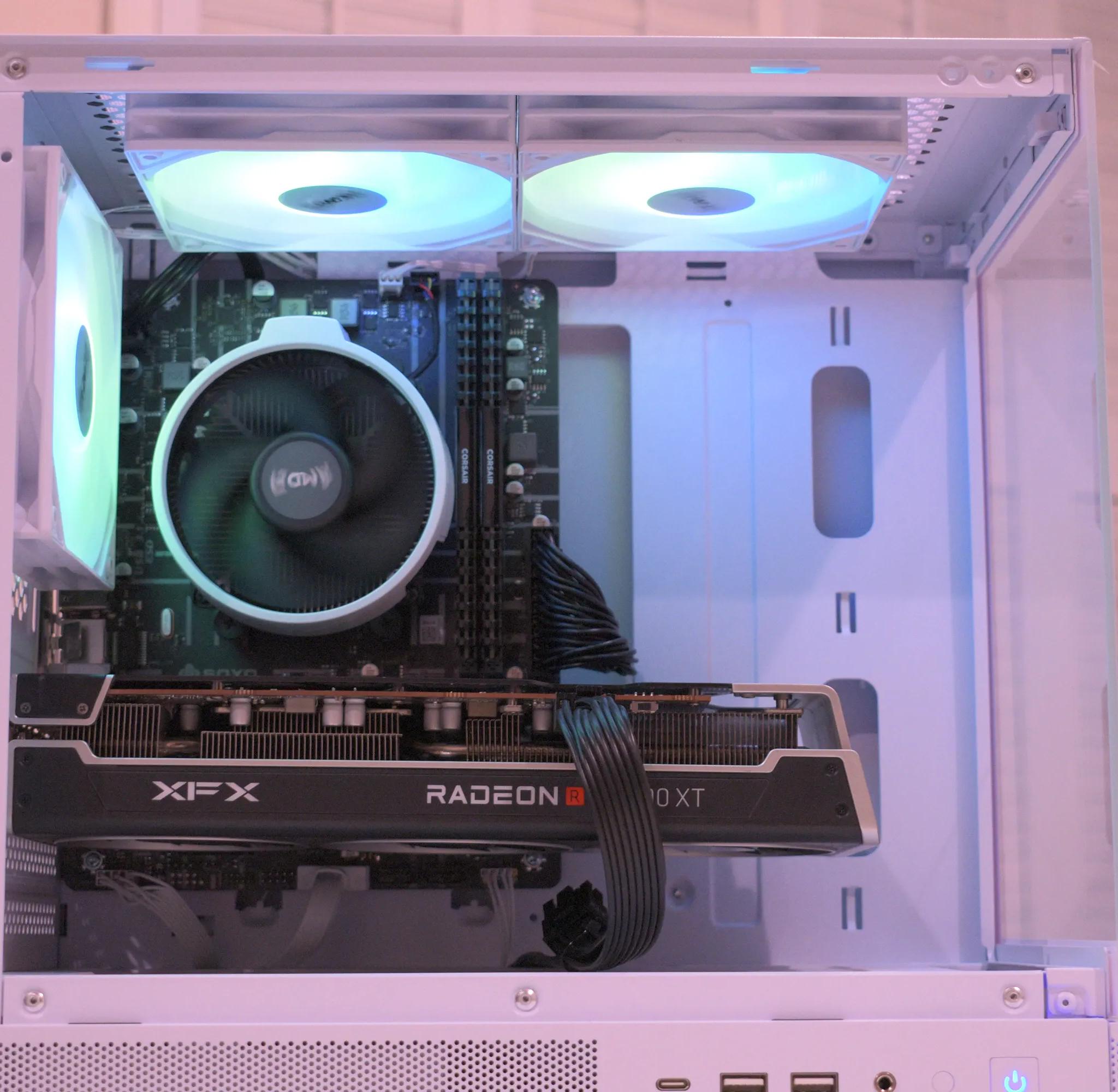 Gaming PC | Ryzen 5 3600 | RX 6600XT 8GB | 16GB DDR4 | 1TB nVME SSD | 1080p White Gaming PC RGB