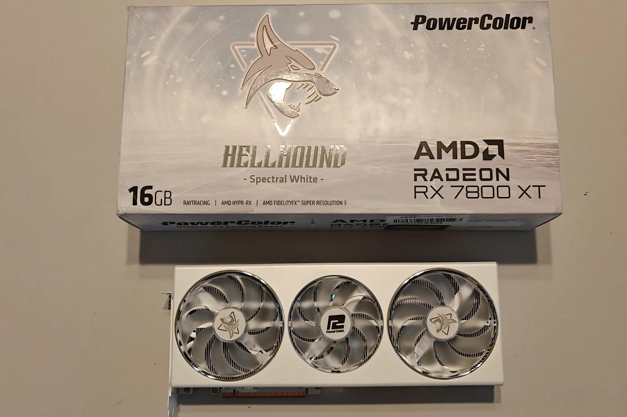PowerColor Radeon RX 7800 XT HellHound Spectral White 16GB GDDR6