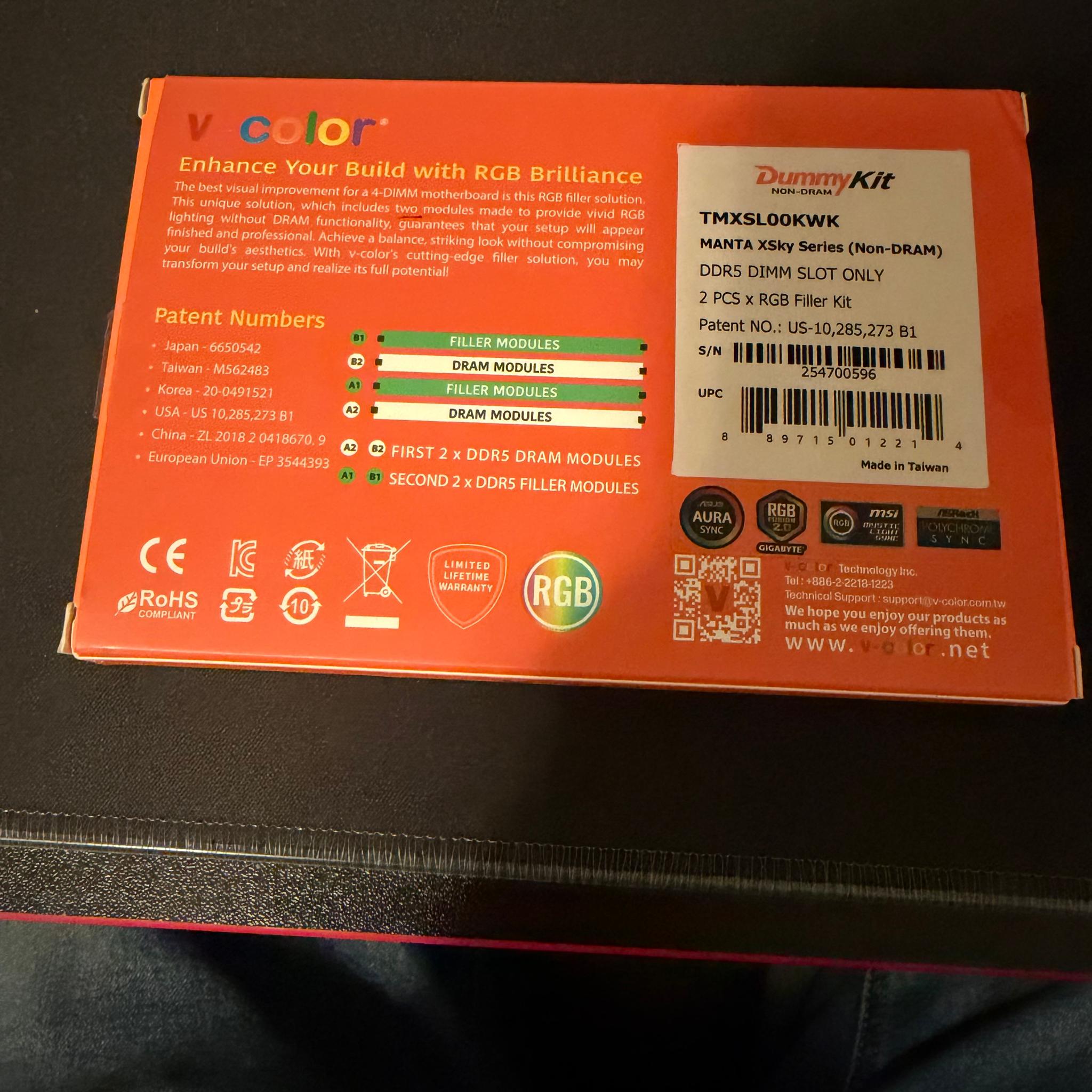 V-Color Manta Xsky DDR5 light enhancement Kit