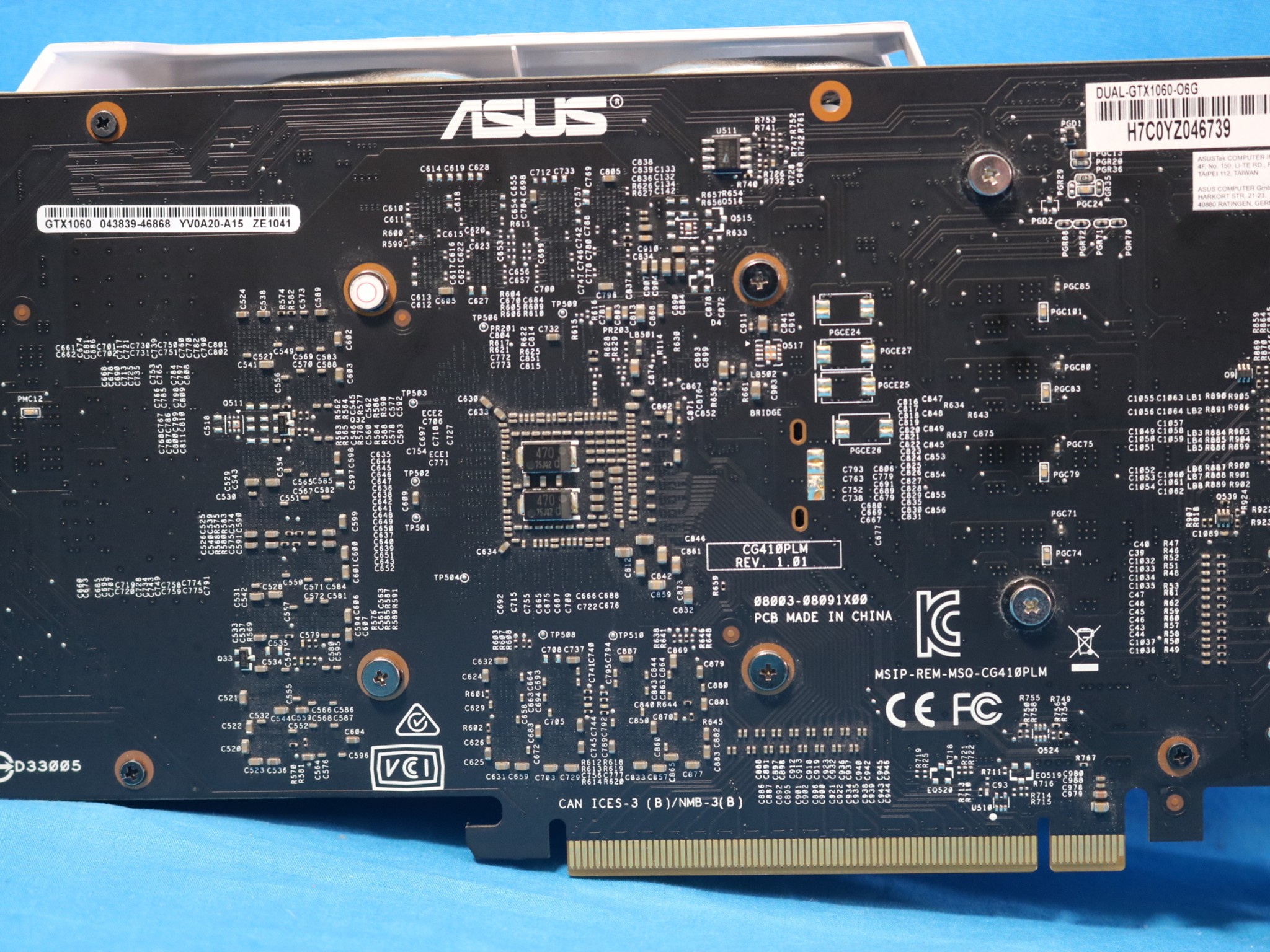 ASUS GeForce GTX 1060 Dual OC 6GB GDDR5 PCIe 3.0 x16 Desktop GPU DUAL-GTX1060-O6G