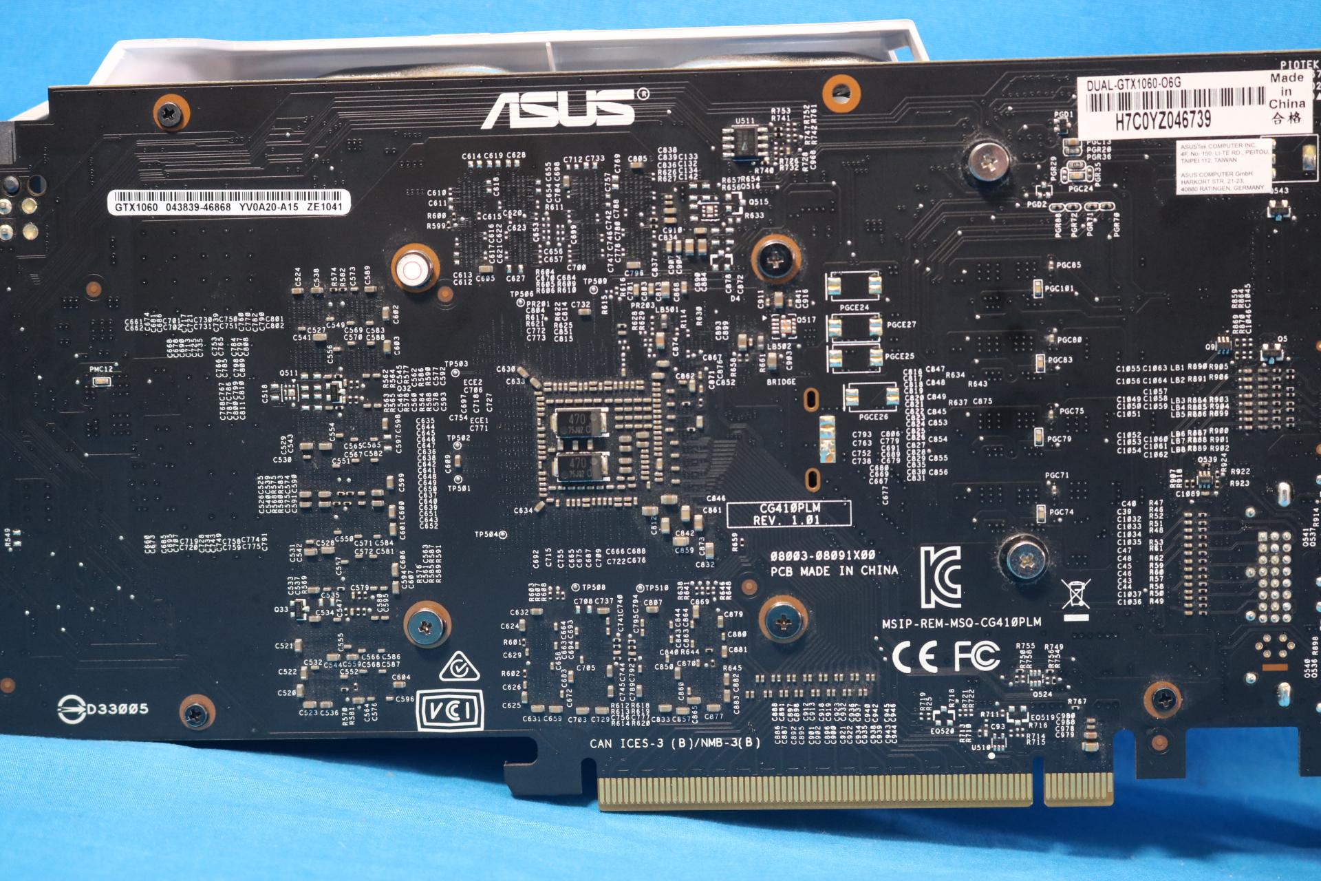 ASUS GeForce GTX 1060 Dual OC 6GB GDDR5 PCIe 3.0 x16 Desktop GPU DUAL-GTX1060-O6G