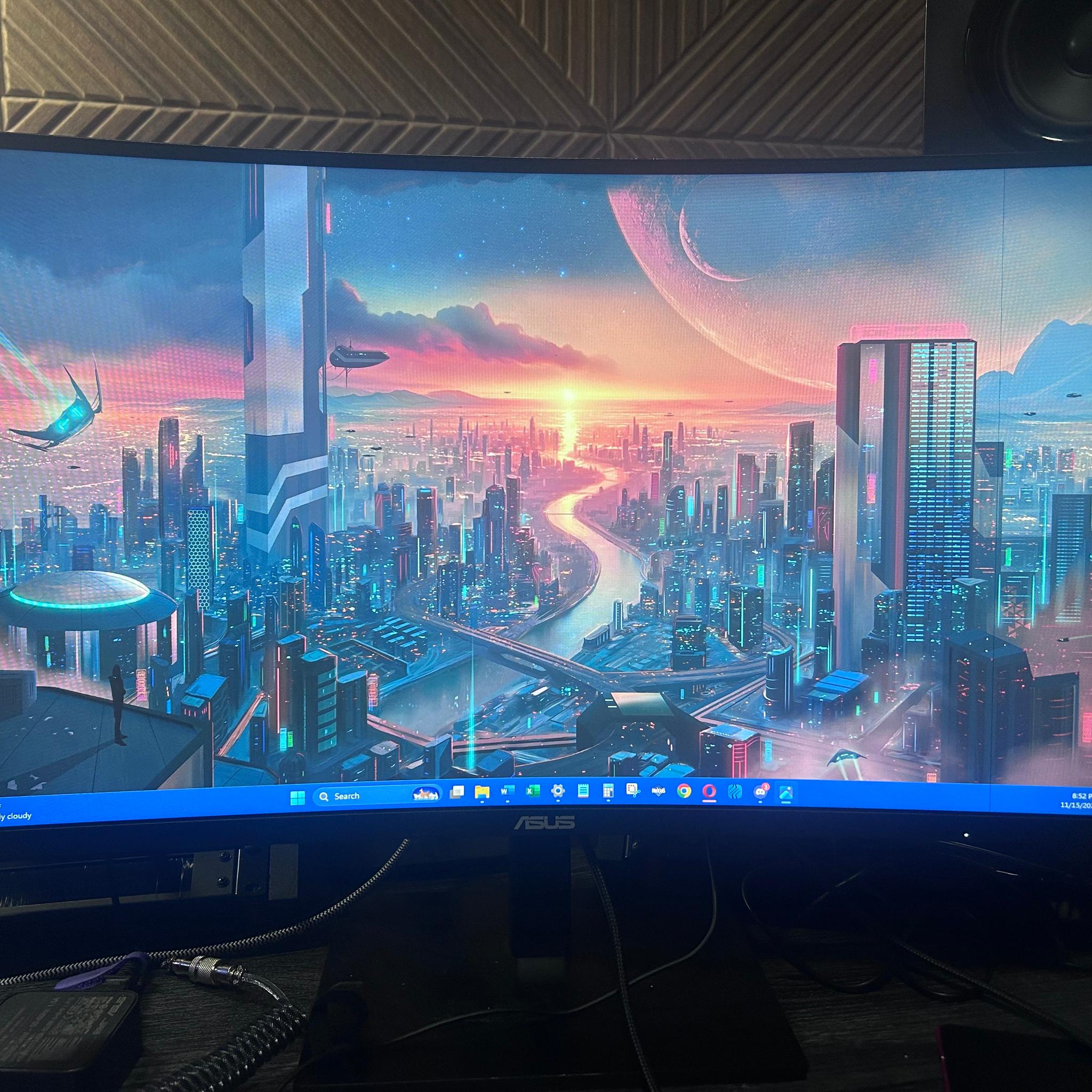 ASUS VA27VQSE 27" Full HD (1920 x 1080) 75Hz Curved Screen Monitor