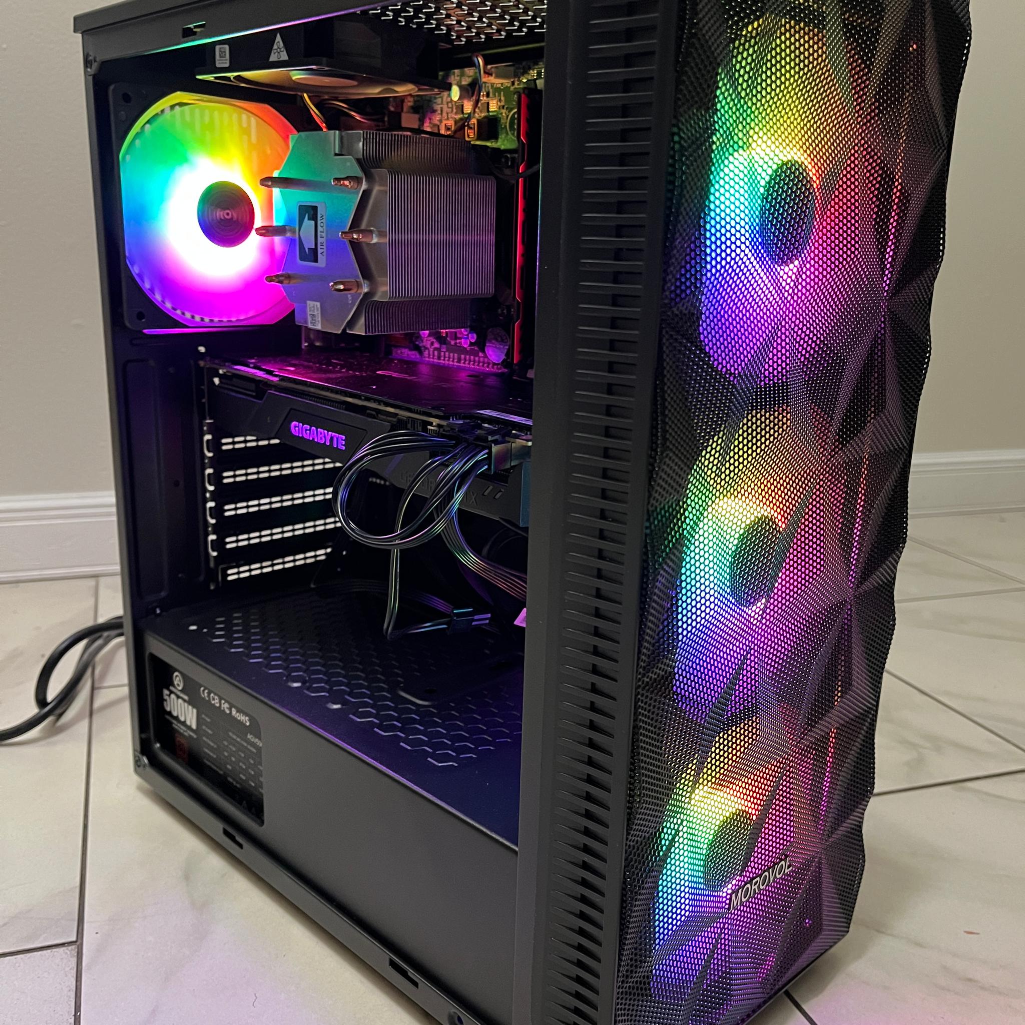 NVIDIA RTX 2070, Intel i7-6700k, 12GB RAM, 870 GB Storage, High FPS RGB Gaming PC w/ Wi-Fi & BT