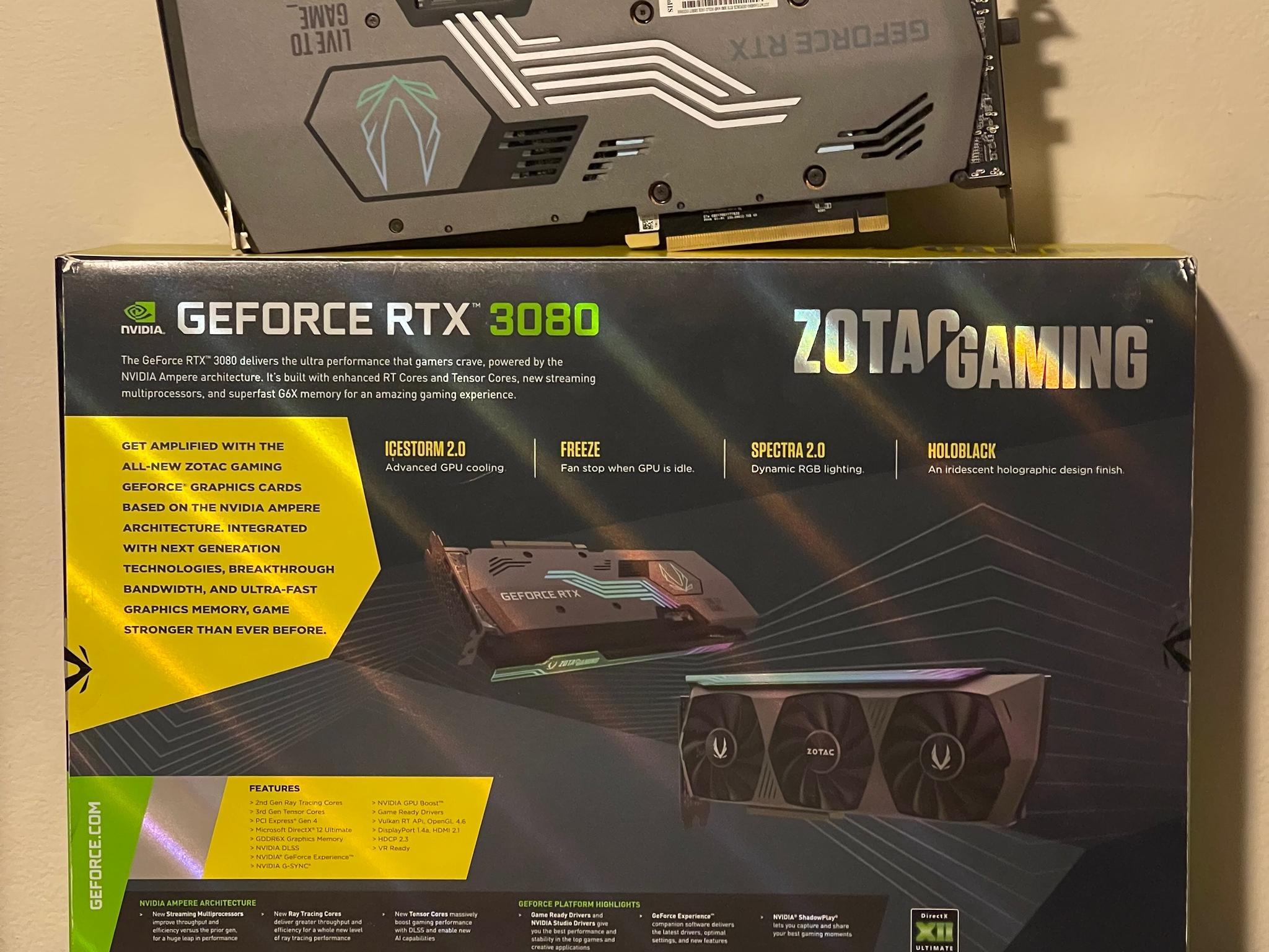 Zotac AMP Holoblack 3080 10GB