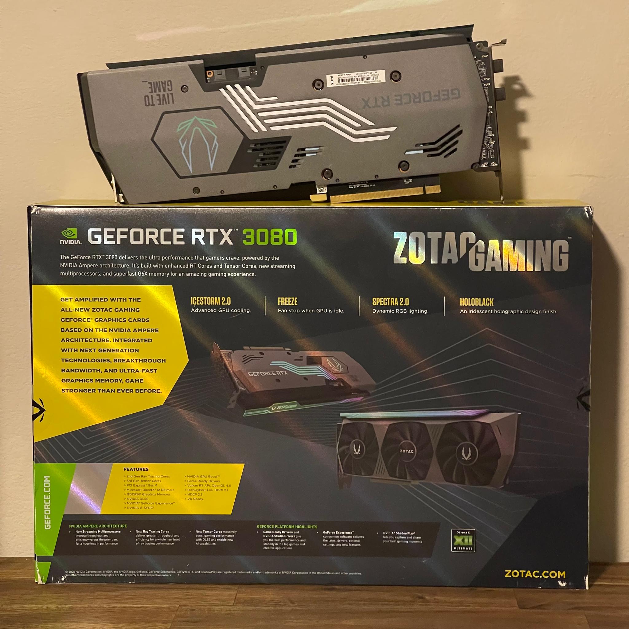 Zotac AMP Holoblack 3080 10GB