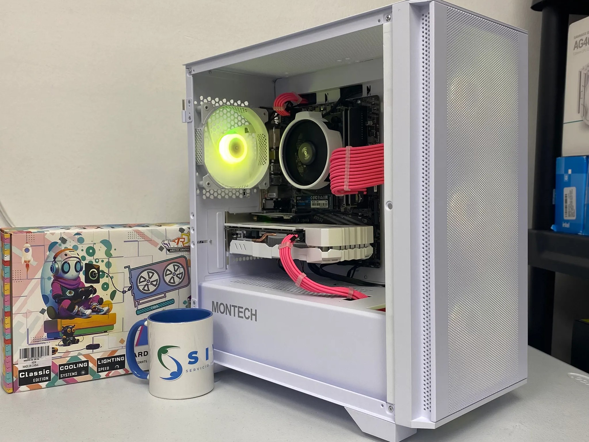 Pink & White Powerhouse | Ryzen 5|16 GB |1TB NVME + 1 TB HD|RX 580