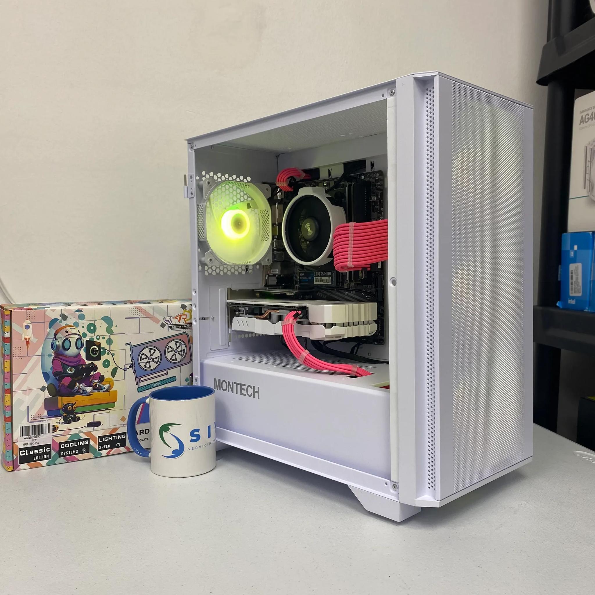 Pink & White Powerhouse | Ryzen 5|16 GB |1TB NVME + 1 TB HD|RX 580