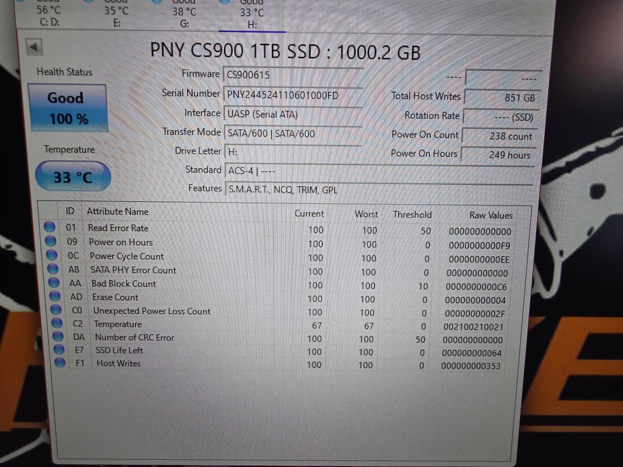 PNY CS900 1TB 3D NAND 2.5" SATA III Internal Solid State Drive (SSD) - (SSD7CS900-1TB-RB)