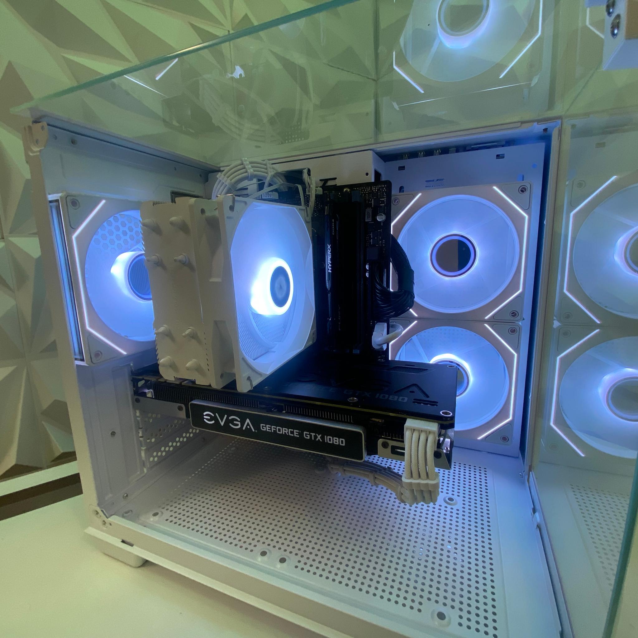 🎅🎅 White Elite Build – intel i5 9500 + GTX 1080 8GB | 1080P/1440P High FPS Ready