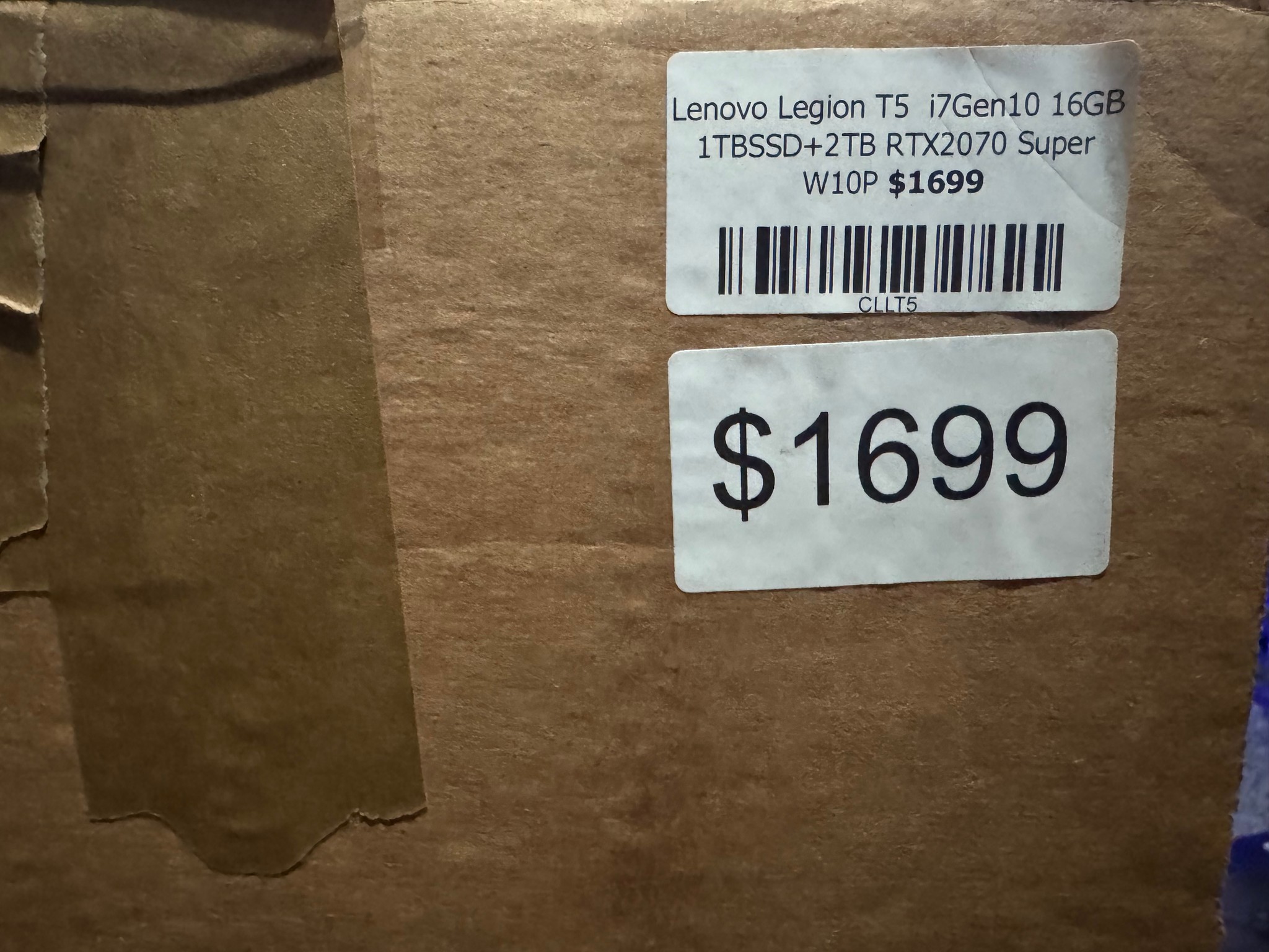 Lenovo Legion T5 tower) RTX 2070 Super, 16GB RAM, 1TB SSD, i7GEN10, etc.