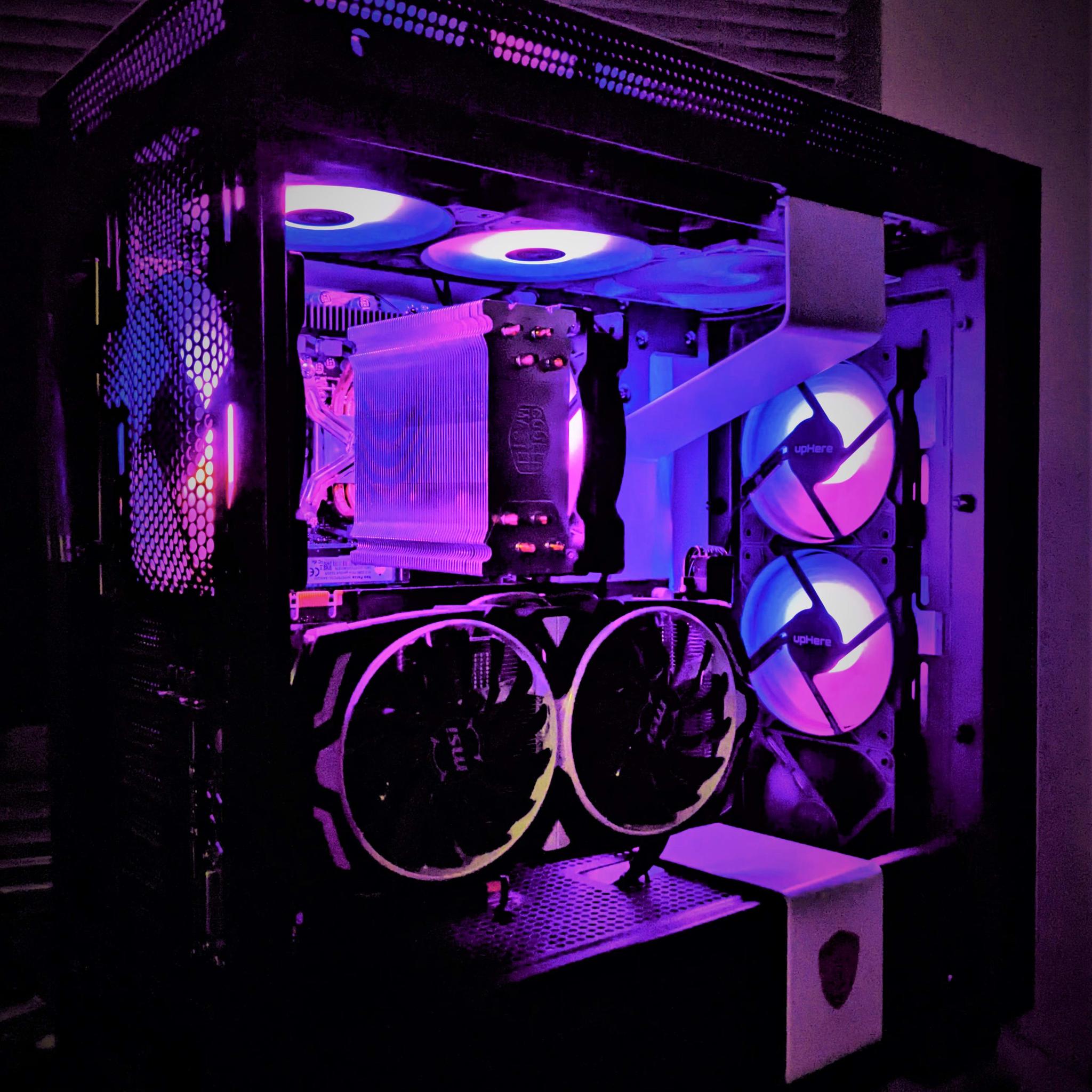 "Red Dragon" 15 sec bootup! Gaming PC GTX 1070 i5-10400 6c@4ghz 16gb DDR4-3000 NVME SSD Wifi/BT