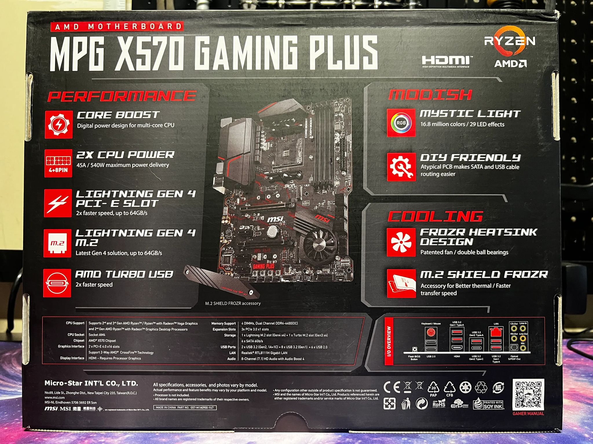 **Brand New** MSI MPG X570 GAMING PLUS ATX AM4 Motherboard