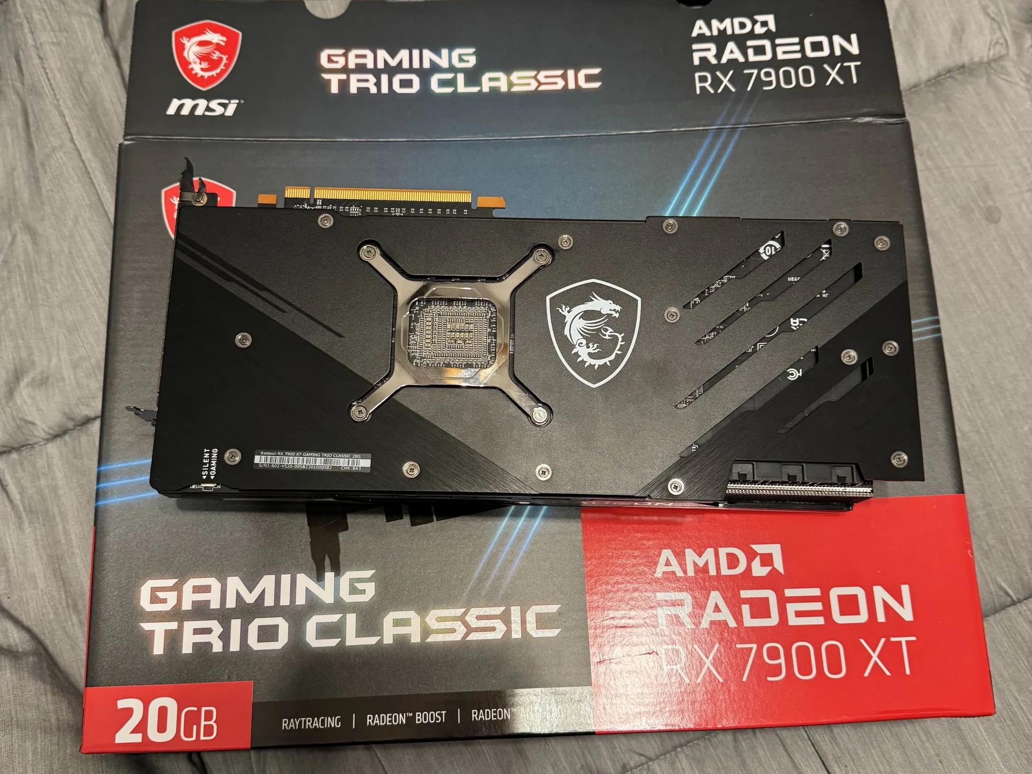 AMD MSI RX 7900 XT GAMING TRIO CLASSIC 20G Used Great Condition