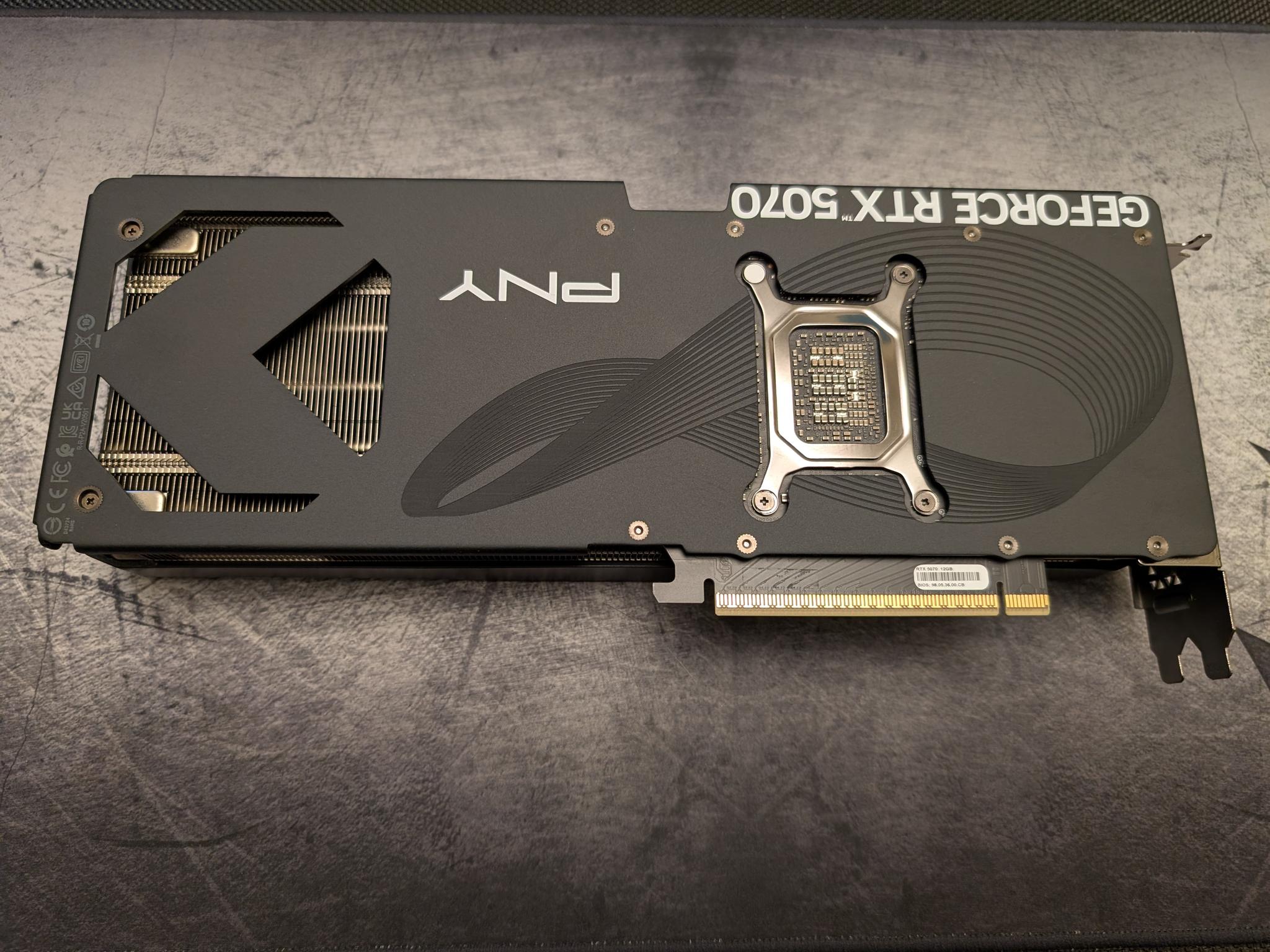 PNY GeForce RTX 5070 Overclocked Triple Fan