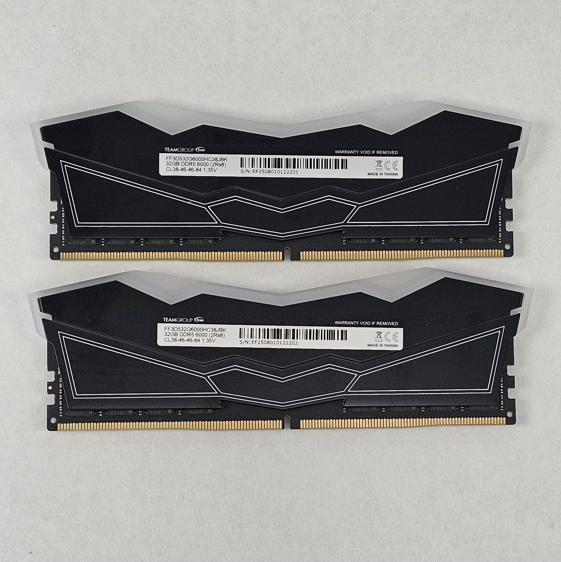 64GB DDR5 (2x32GB) CL38 6000MT/s TEAMGROUP T-FORCE DELTA RGB