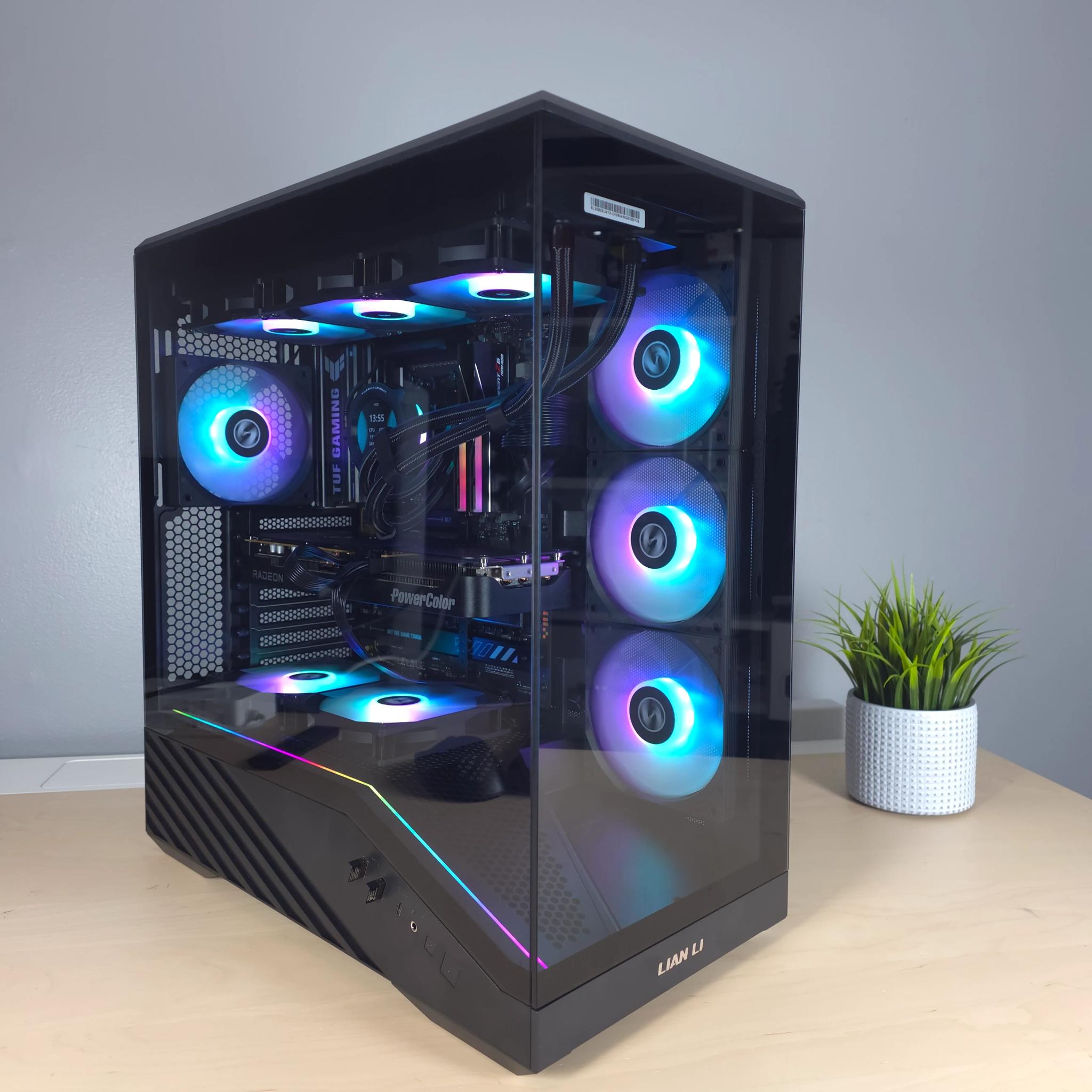 All AMD I All-Black 4K Gaming PC | Ryzen 7 9850X3D | RX 9070 XT 16 GB | 32GB | 2TB | 2 Year Warranty