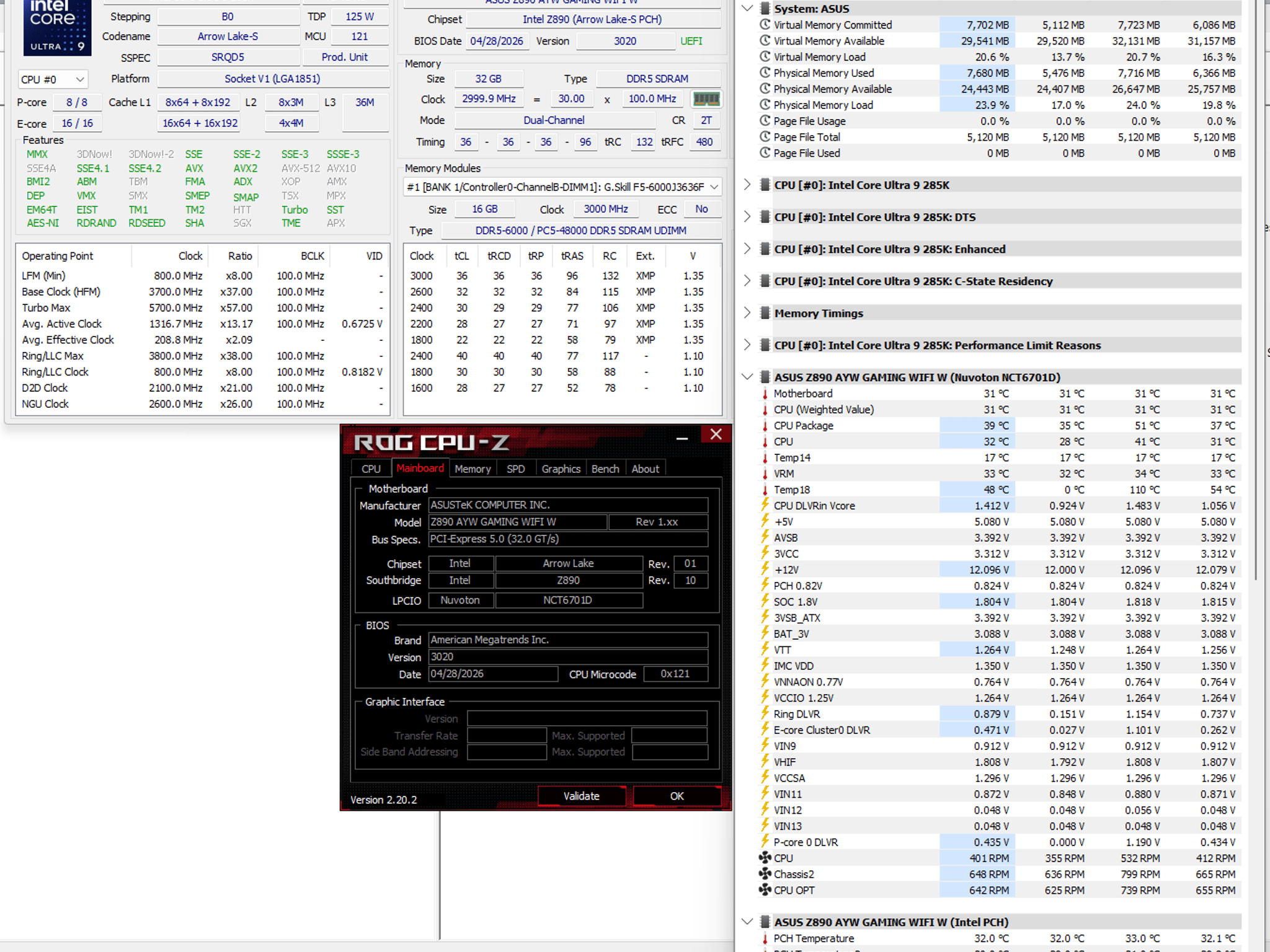 Asus Z890 AYW GAMING WIFI W (Motherboard)