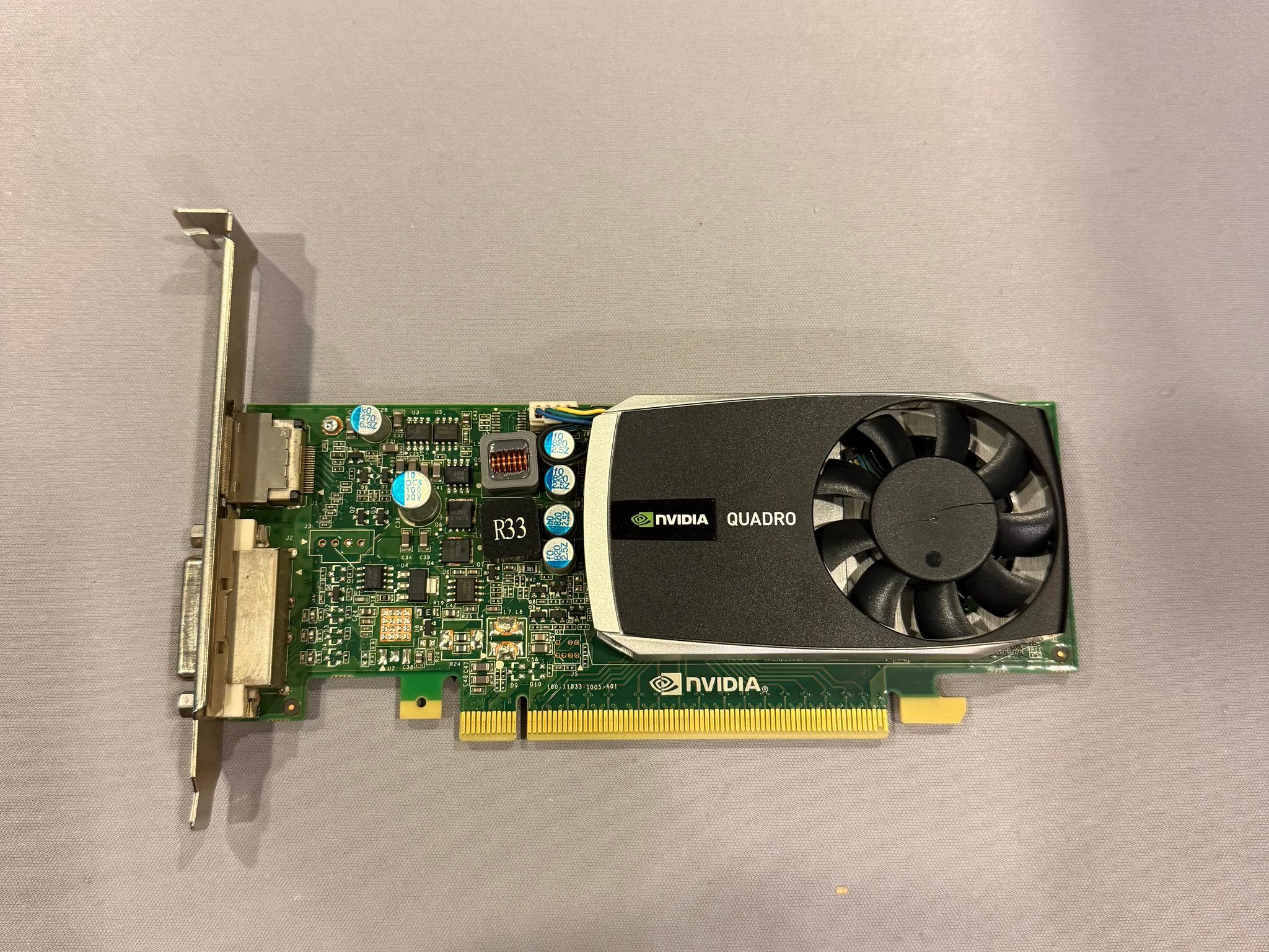 Tested PNY NVIDIA Quadro 600 1GB DDR3 GPU - Cracked fan