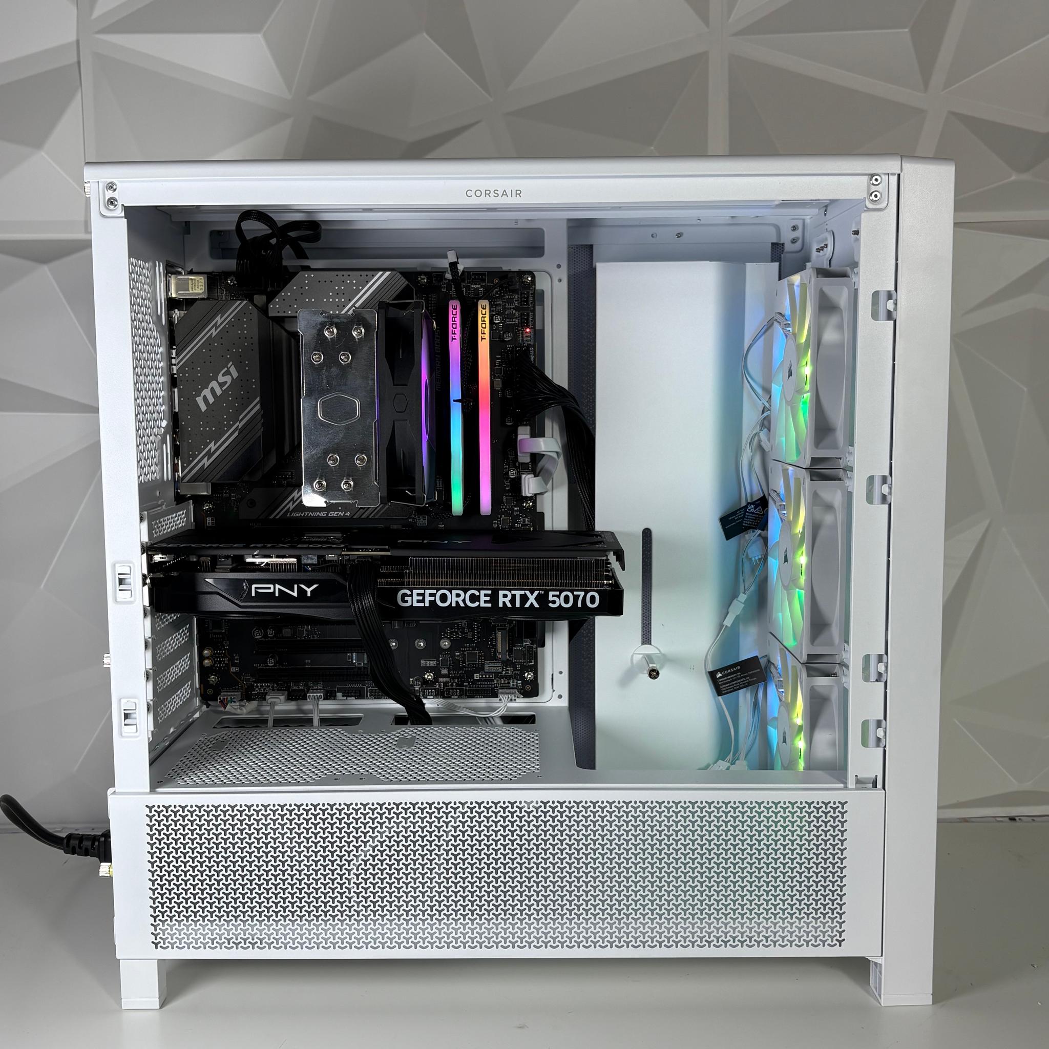 //ICEBERG V2// - RTX 5070, i5 14400F, 16GB DDR5, 1TB SSD Whiteout Gaming PC by EXT PCs