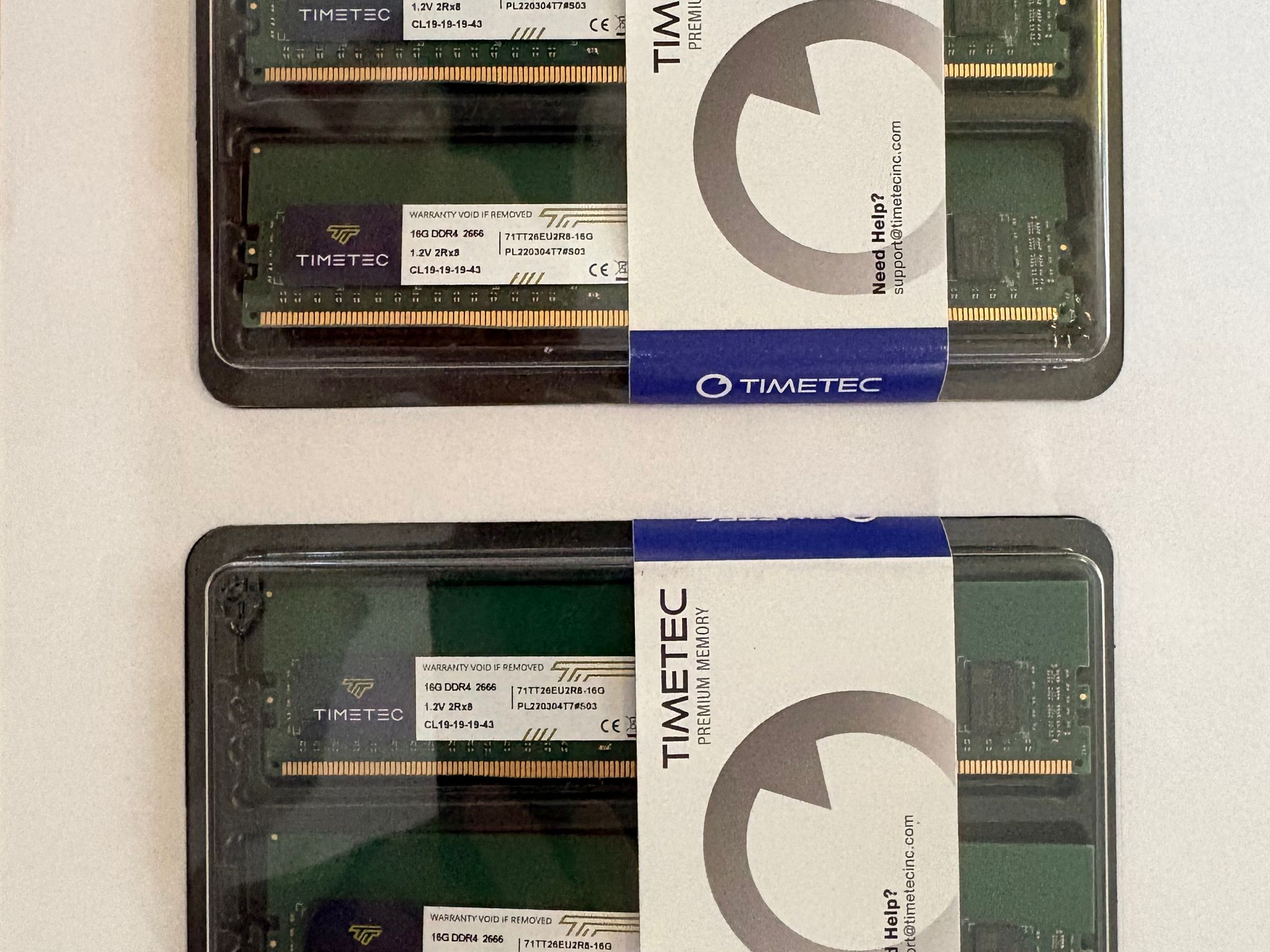 Timetec 32GB Kit (2x16GB) DDR4 2666 ECC Unbuffered UDIMM PC4-21300 2Rx8