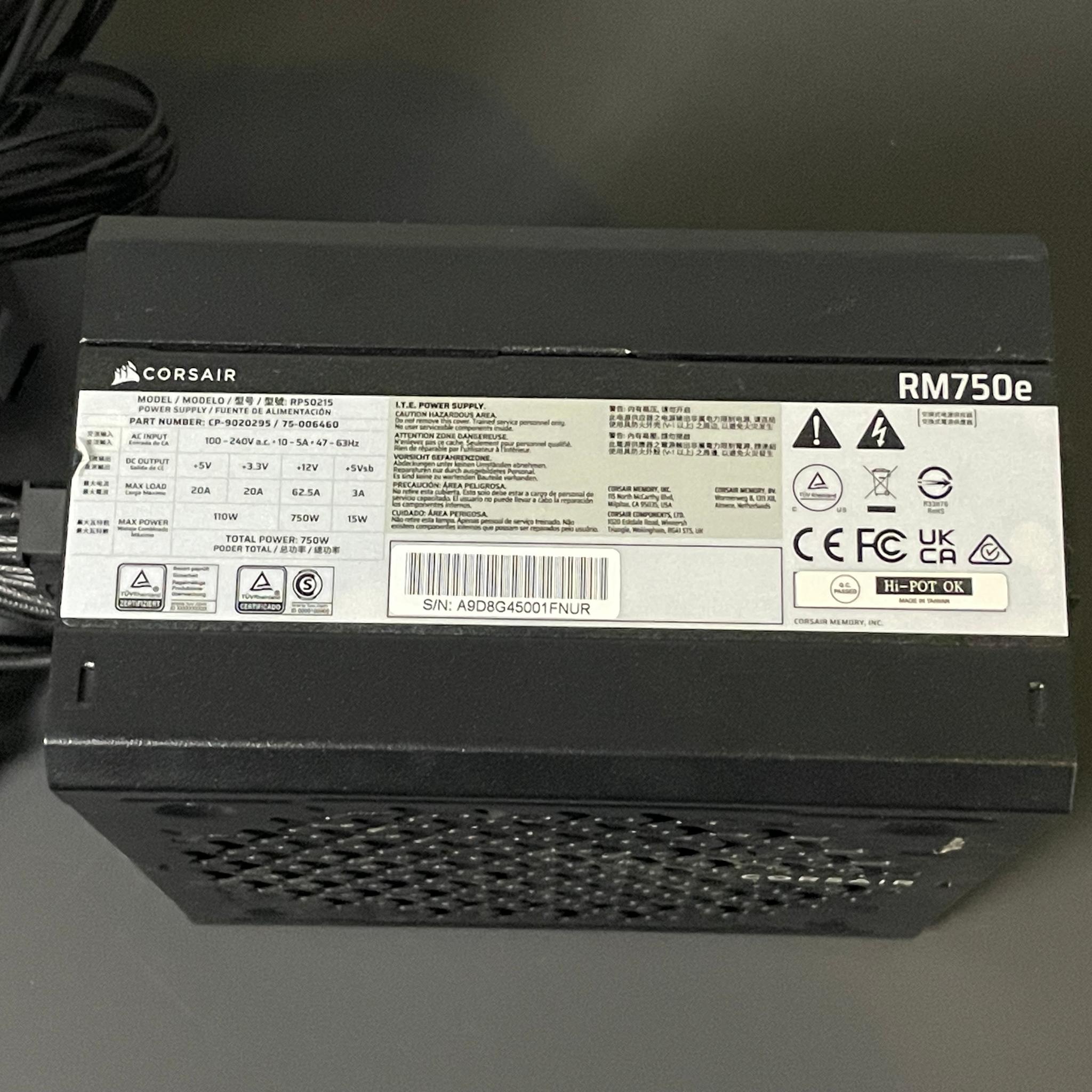 Corsair RM750e 750W Power Supply PSU | *Read Description | Free Shipping