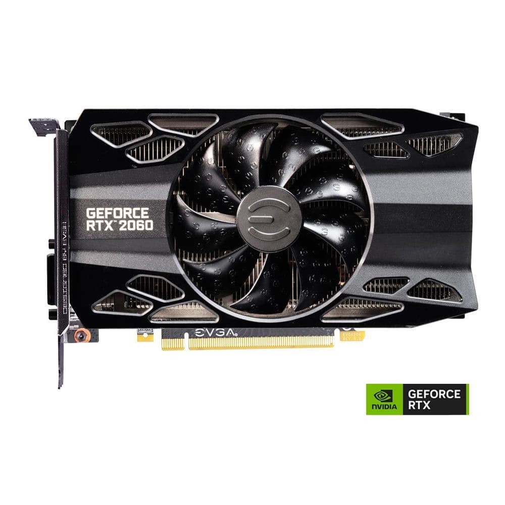 EVGA XC Black Gaming GeForce RTX 2060 Single-Fan 6GB GDDR6 PCIe Graphics Card