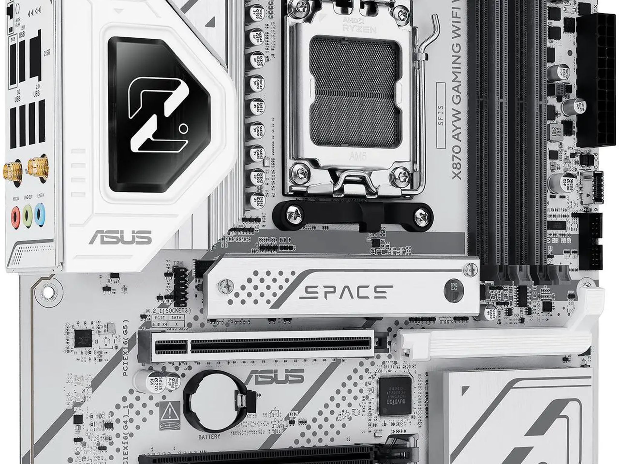 ASUS X870 AYW Gaming WiFi W AMD X870 AM5 DDR5 ATX Desktop Motherboard