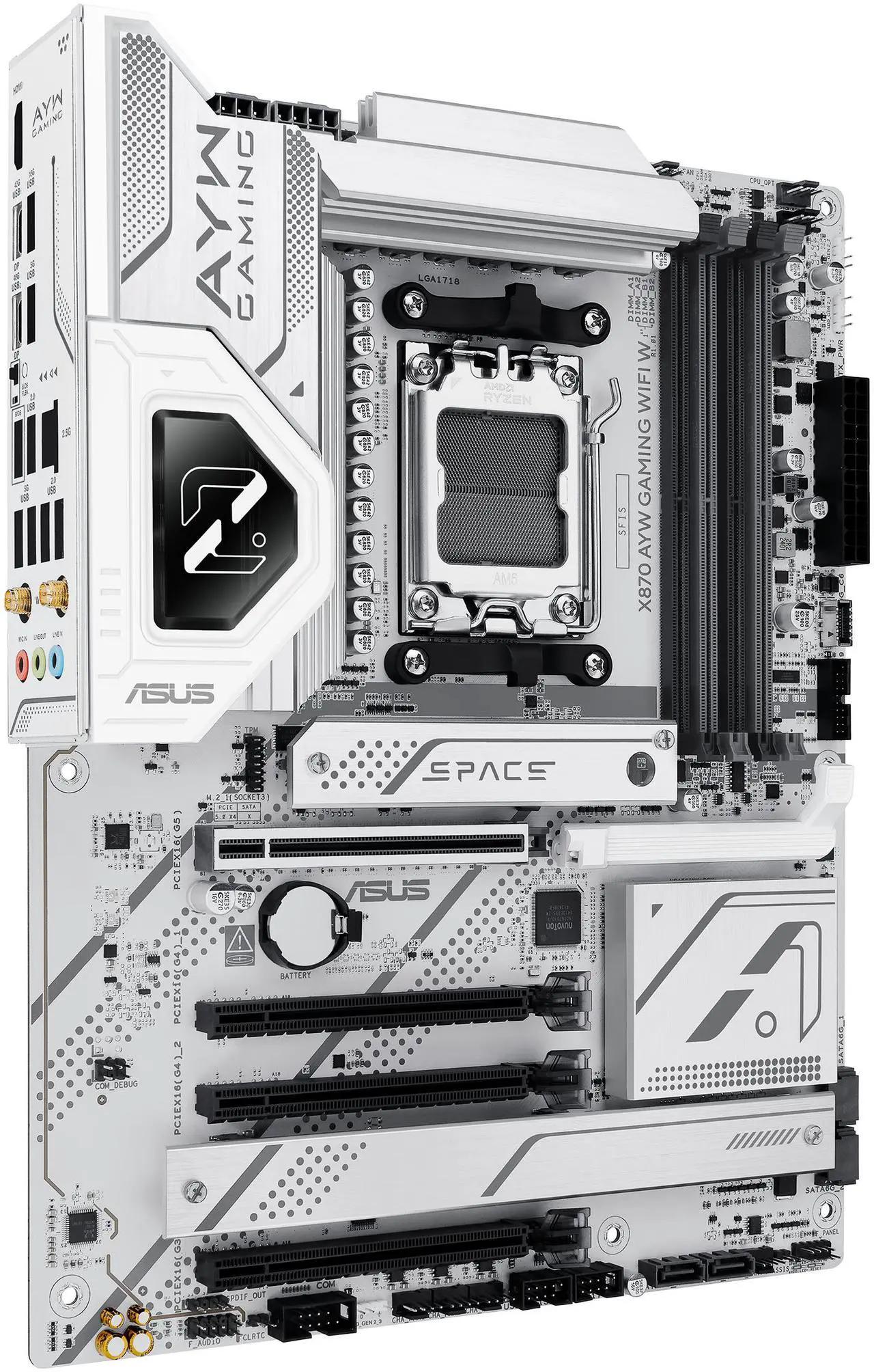 ASUS X870 AYW Gaming WiFi W AMD X870 AM5 DDR5 ATX Desktop Motherboard