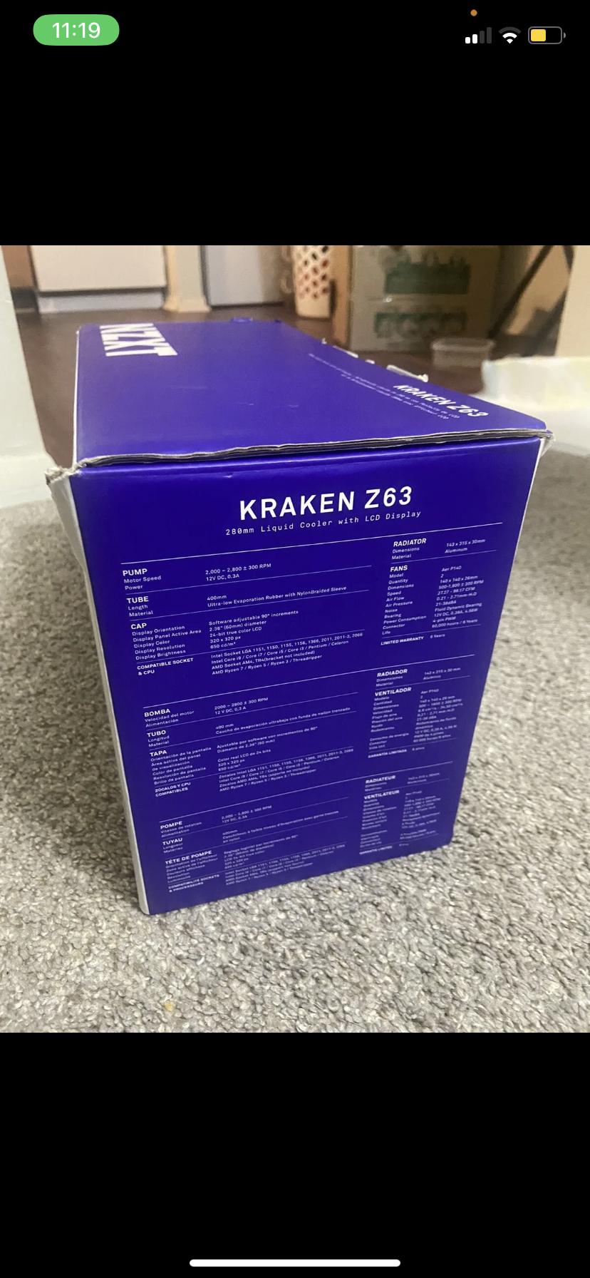 NZXT KRAKEN Z63 AIO cooler with LCD DISPLAY